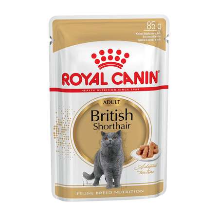 Корм влажный для кошек ROYAL CANIN British Shorthai 85г соус британской короткошерстной породы с 12месяцев
