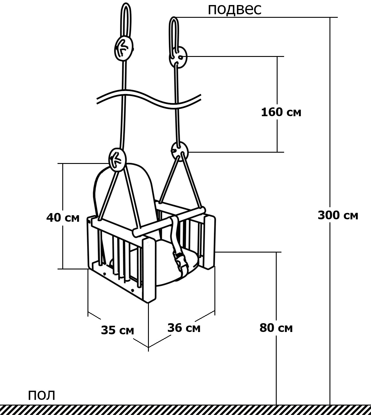 Качели Little Snail зеленый - фото 3