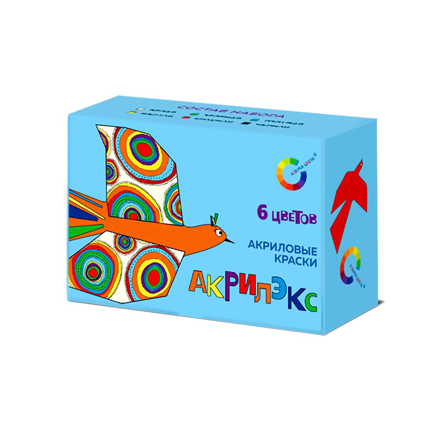 Краски акриловые . 6 цв. - фото 3