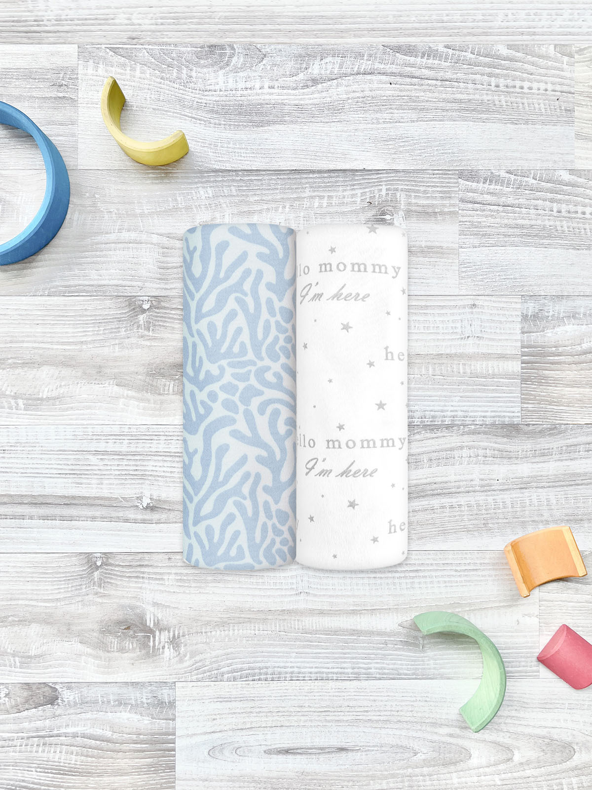 Пелёнка Mjolk Рифы/Hello Mommy трикотаж 85х120 см 2 шт. - фото 1