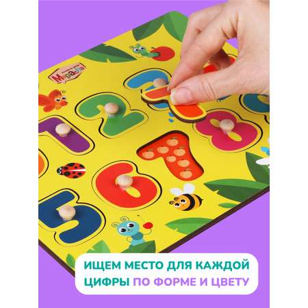 Игрушка Mapacha рамка-вкладыш Монтессори Мелкая моторика