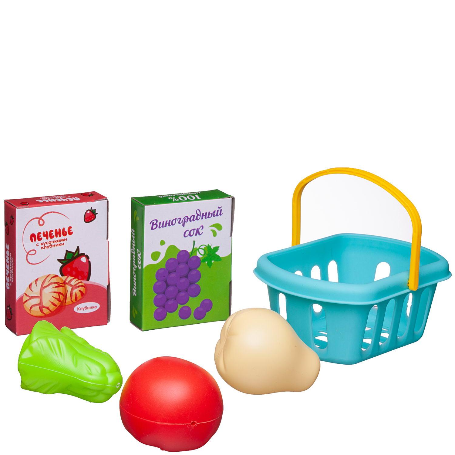 Игровой набор Abtoys продукты, прилавок, касса, тележки и корзинки - фото 6