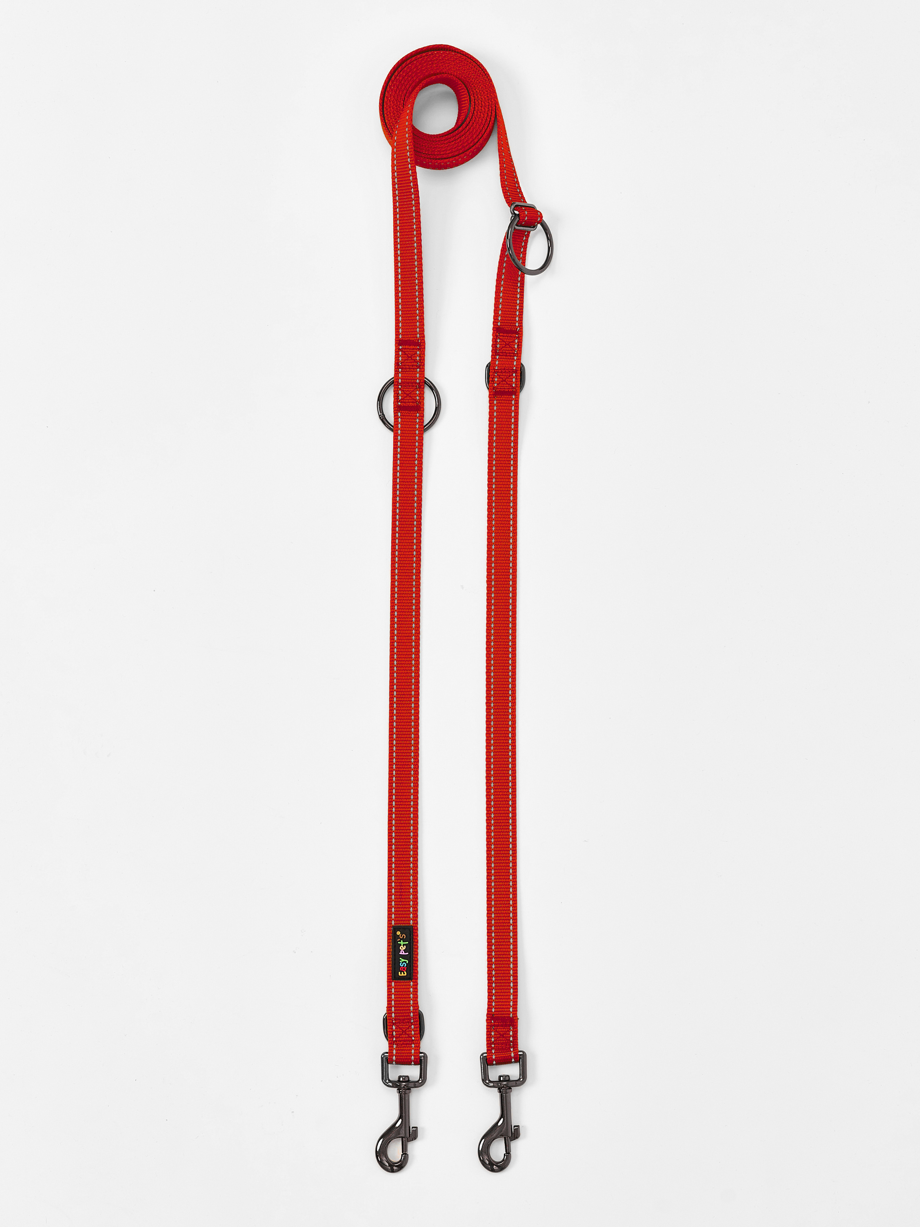 Поводок перестежка для собак Easy Pets 324 цвет Красный р-р M 2см 300см - фото 10