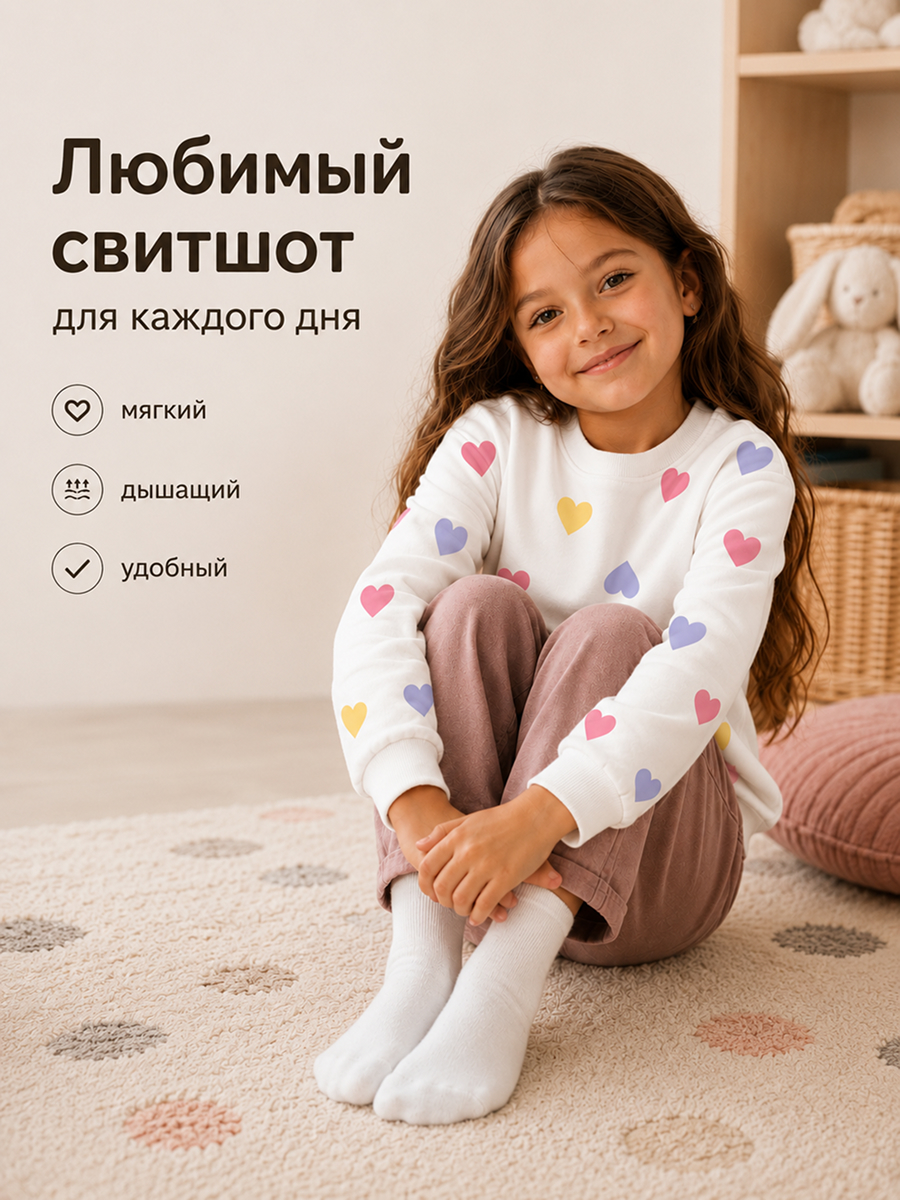 Свитшот NATIVIA свитшот/сердечки - фото 9