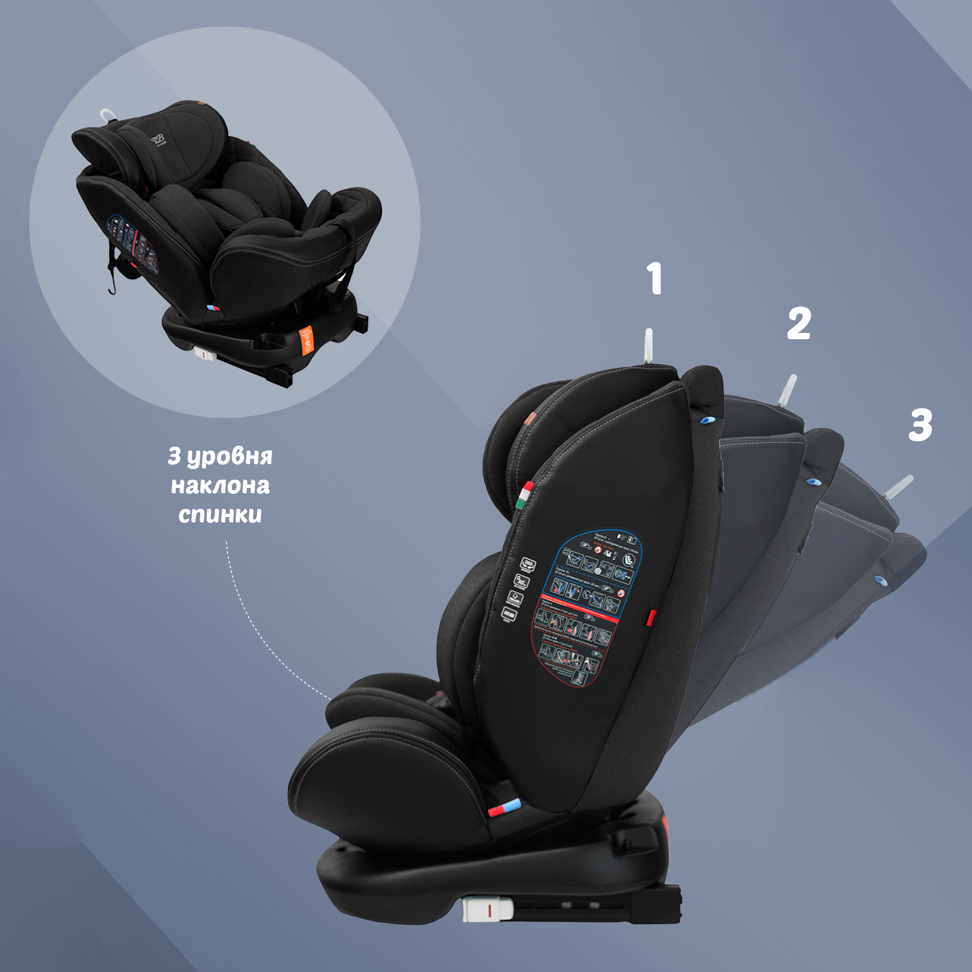 Автокресло Sweet Baby Ranger Isofix 0+/1/2/3 (0-36 кг) - фото 5