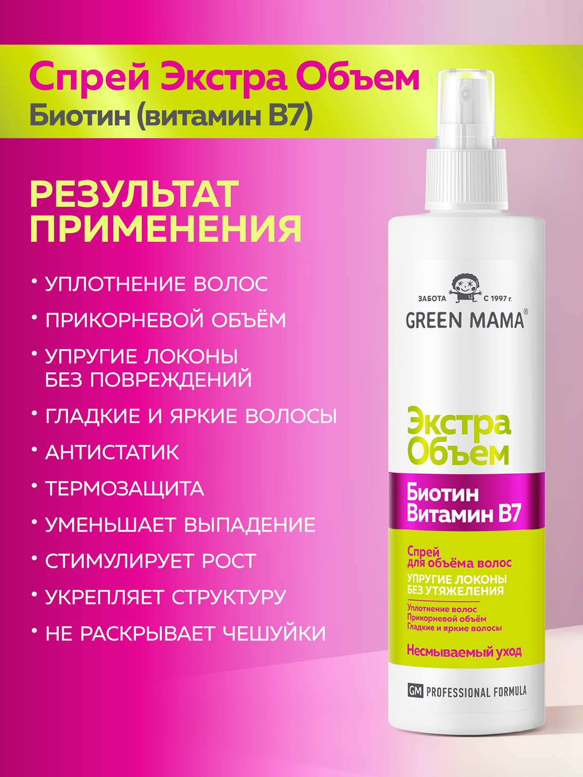 Спрей Green Mama PROFESSIONAL FORMULA 250 мл 1 шт. - фото 5