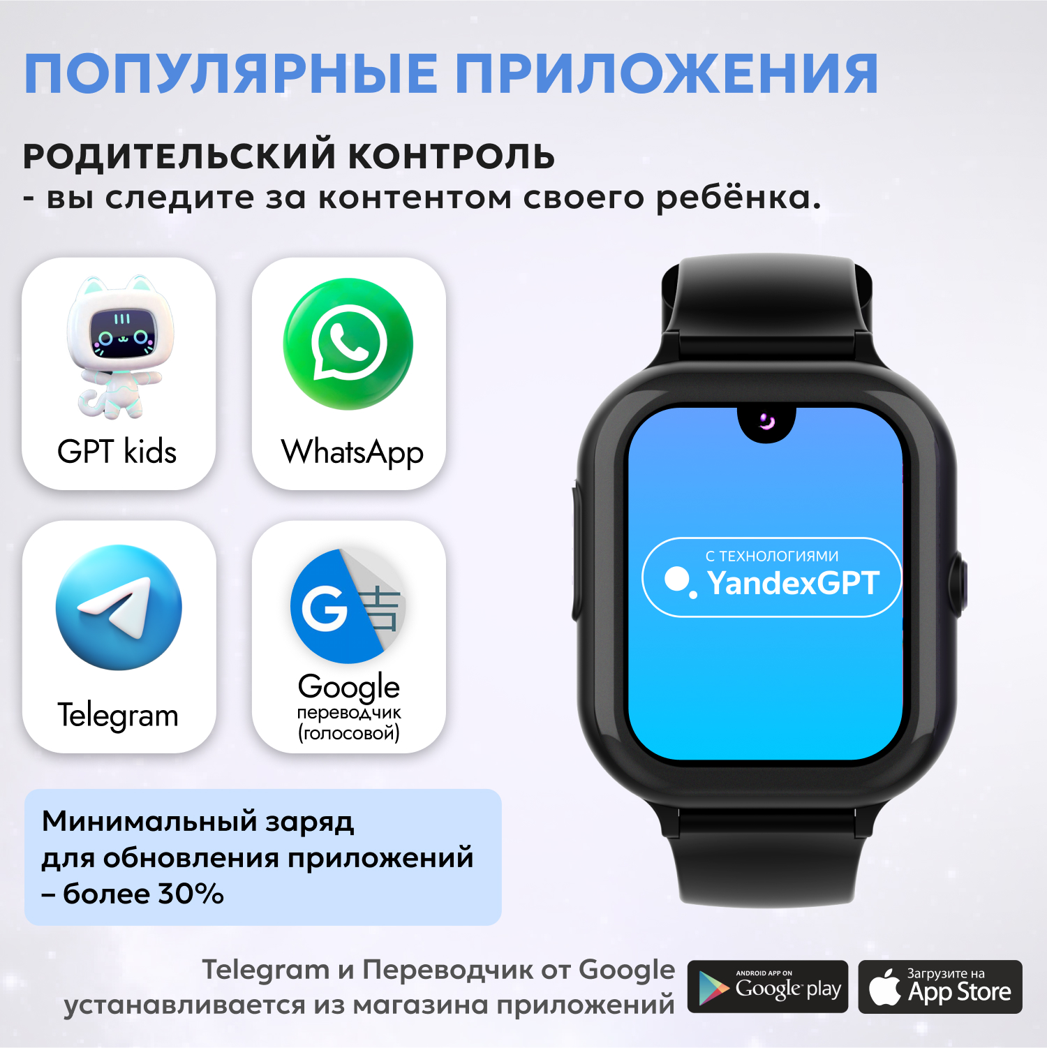 Детские смарт часы 4G + SIM-карта Aimoto Buddy с YandexGPT черный Amoled 1.78 Видеомониторинг Виртуальный помощник GPS - фото 11