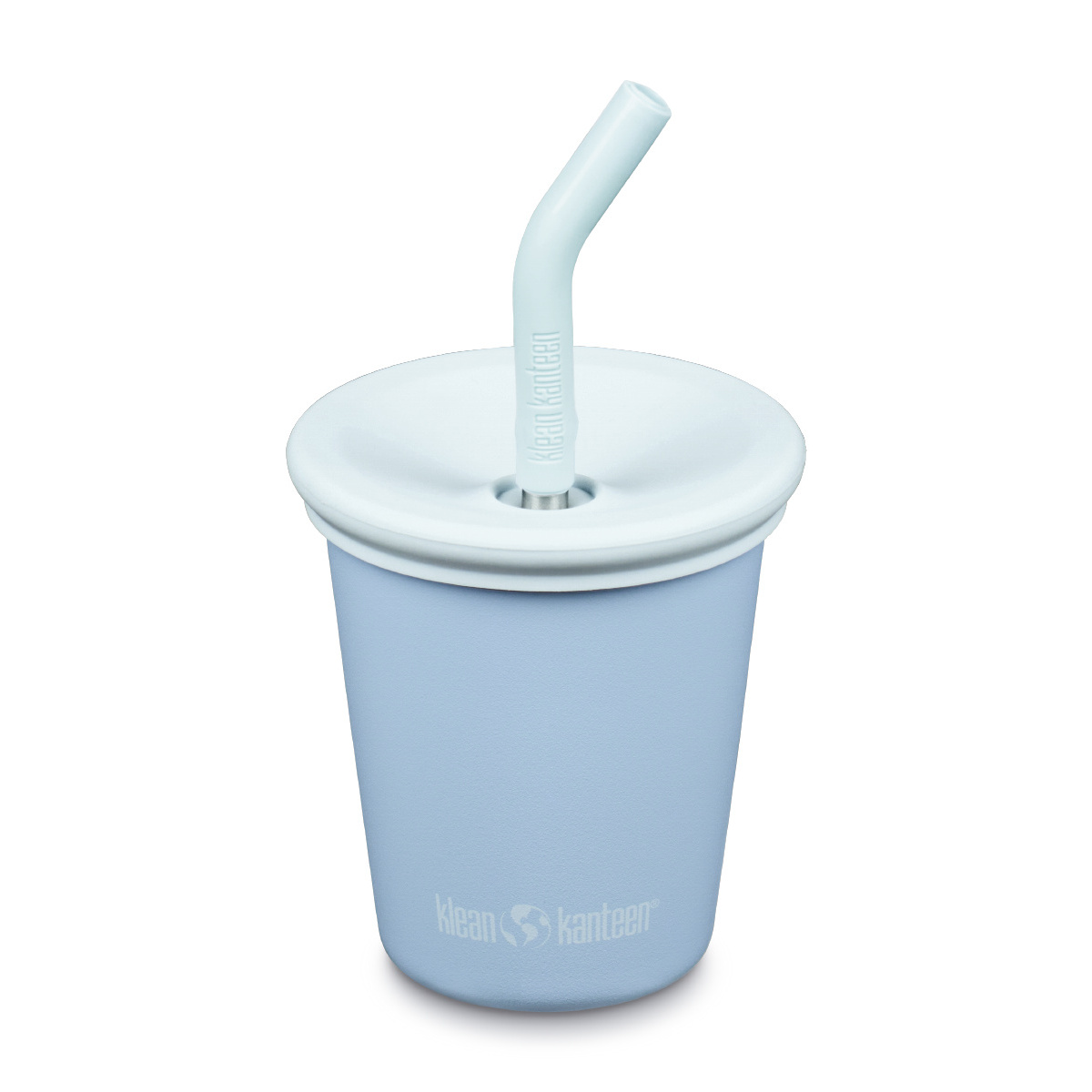 Стакан Klean Kanteen детский одностенный Kid Cup Straw Lid 10oz Clear Sky с трубочкой 296 мл - фото 1