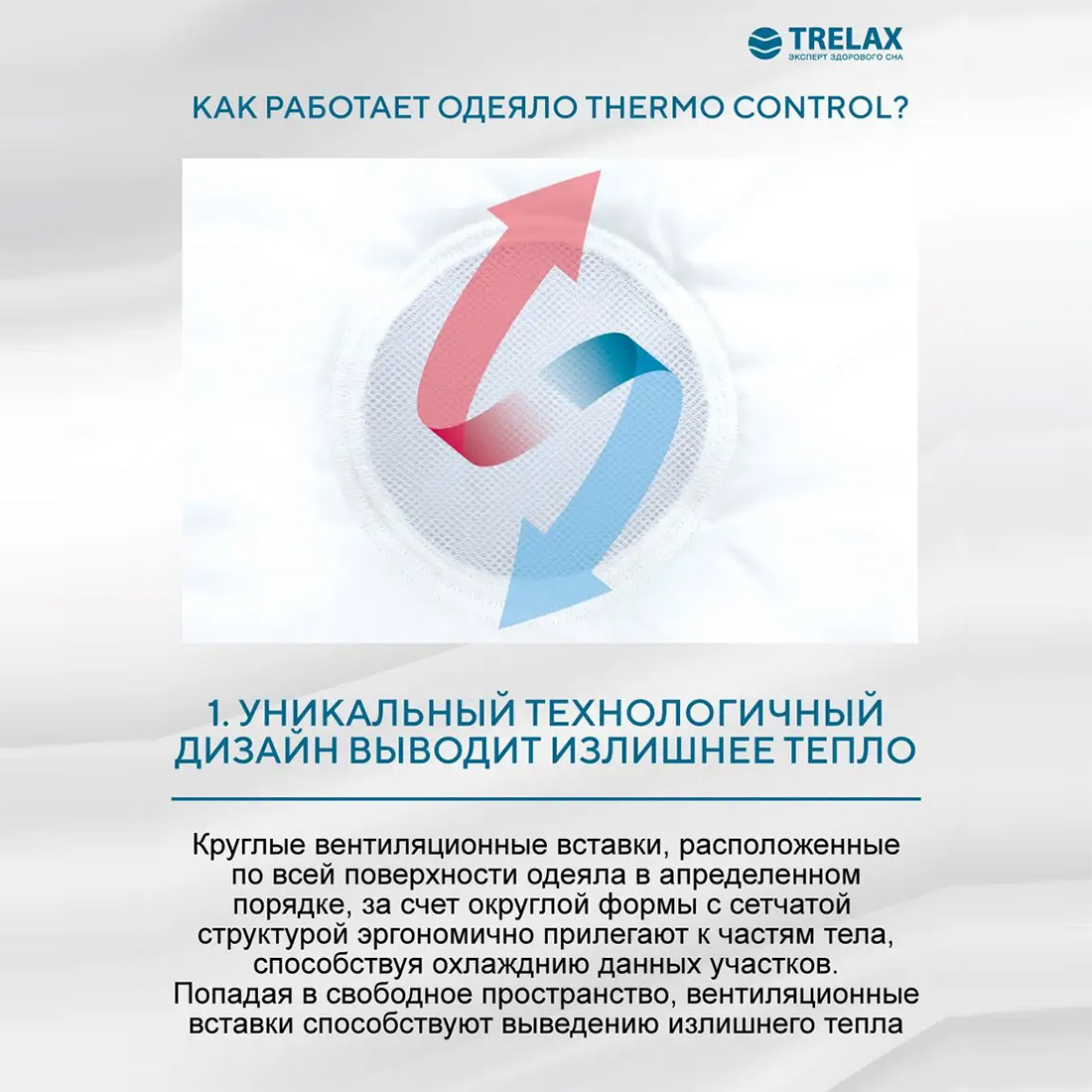 Одеяло Thermo Control TRELAX с вентиляционными вставками - фото 3
