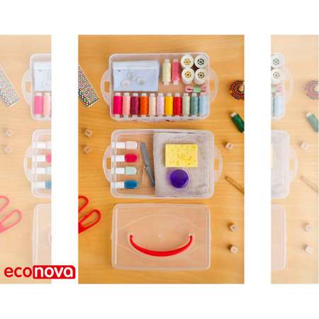 Коробка универсальная Econova с ручкой и декором Art Box 3 л