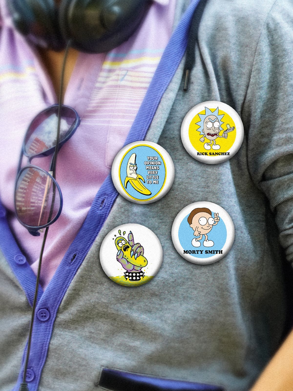 Значок PRIORITY Рик и Морти 4 шт. - фото 4