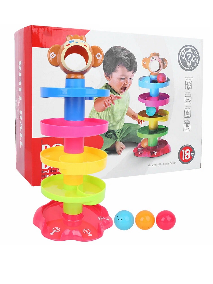 Игрушка ТОТОША пирамидка Башня-горка с шариками - фото 12