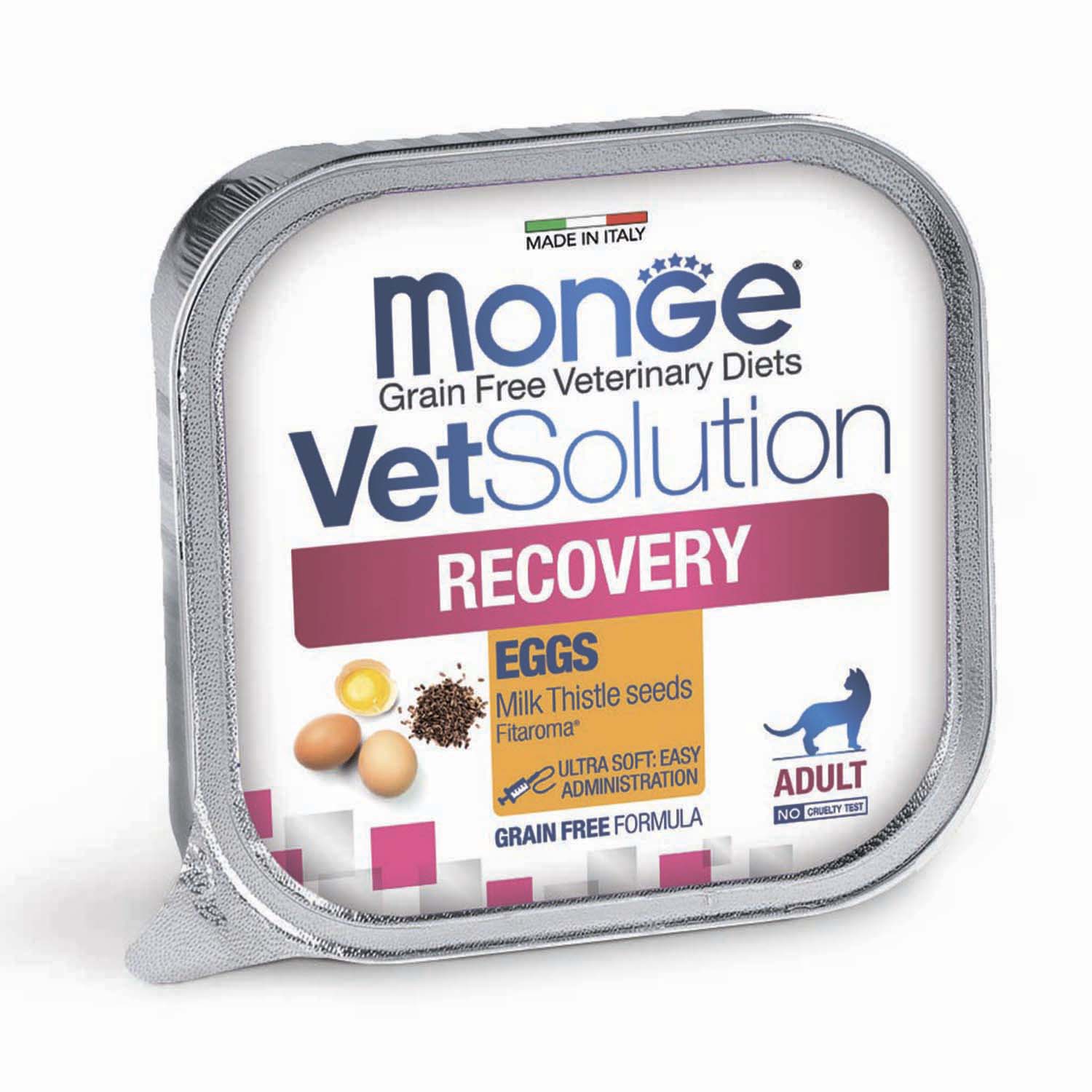 Корм для кошек диетический MONGE VetSolution Cat Рекавери при восстановлении питания в период выздоровления 100г - фото 1