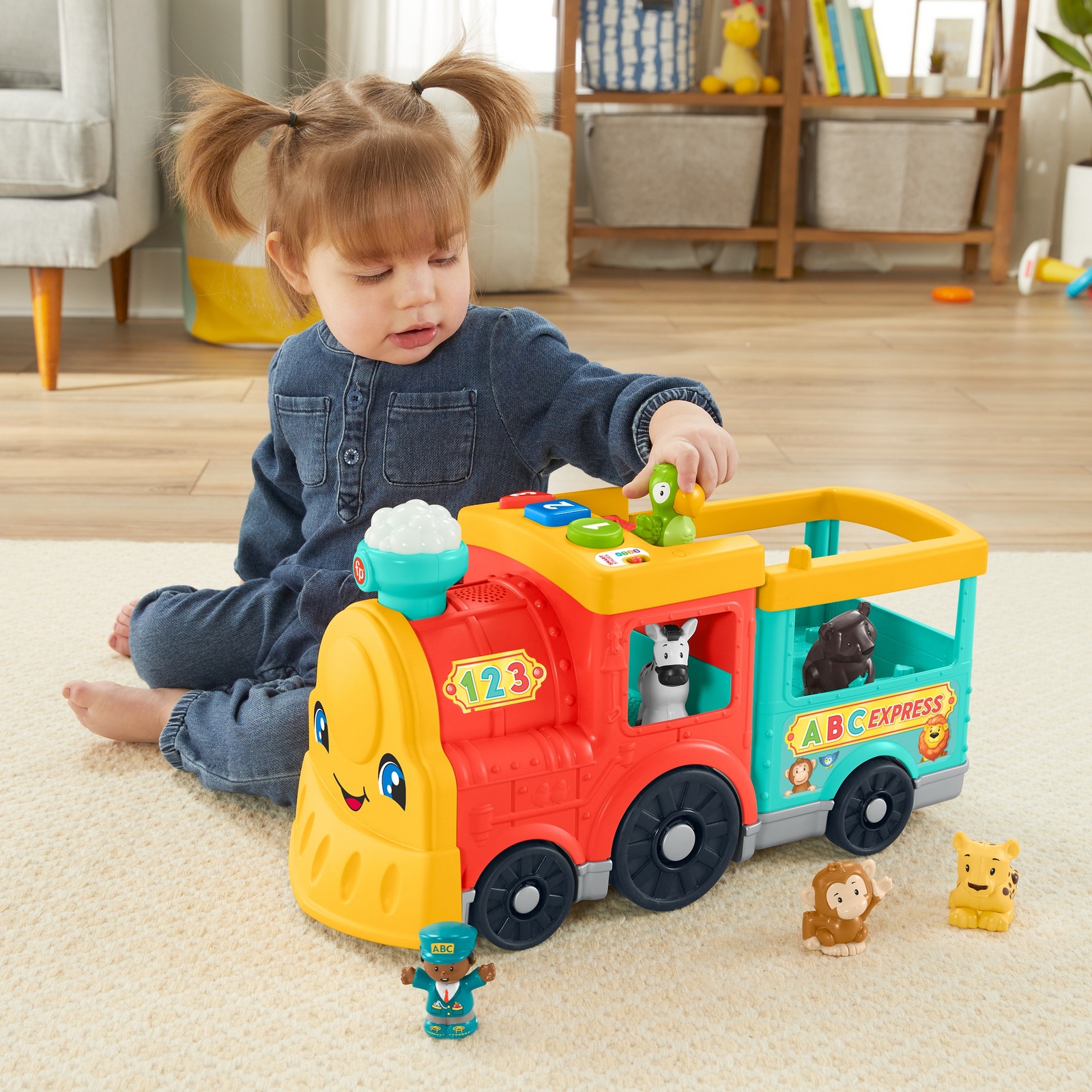 Экскаватор Fisher Price Little People АБВ-экспресс - фото 21