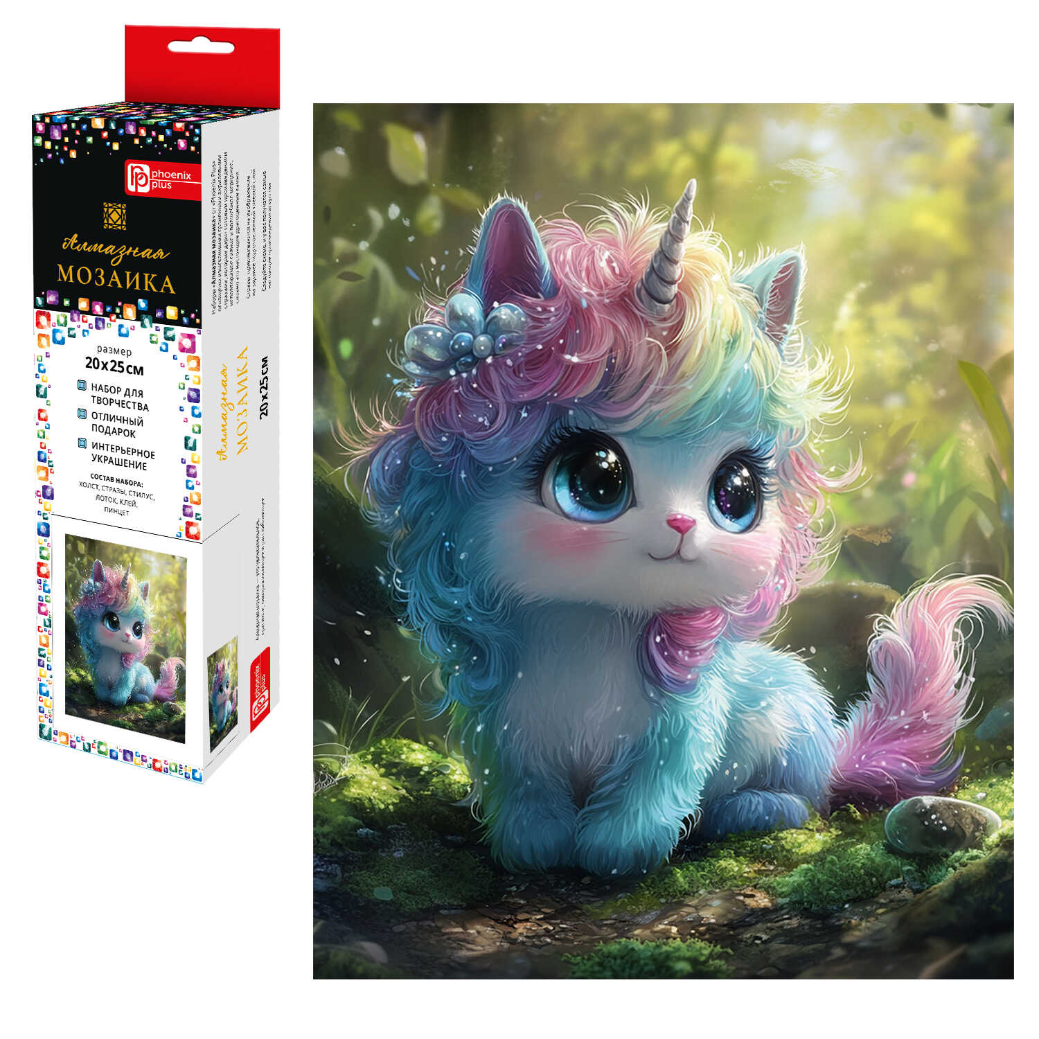 Алмазная мозаика Феникс + Единорог - фото 1