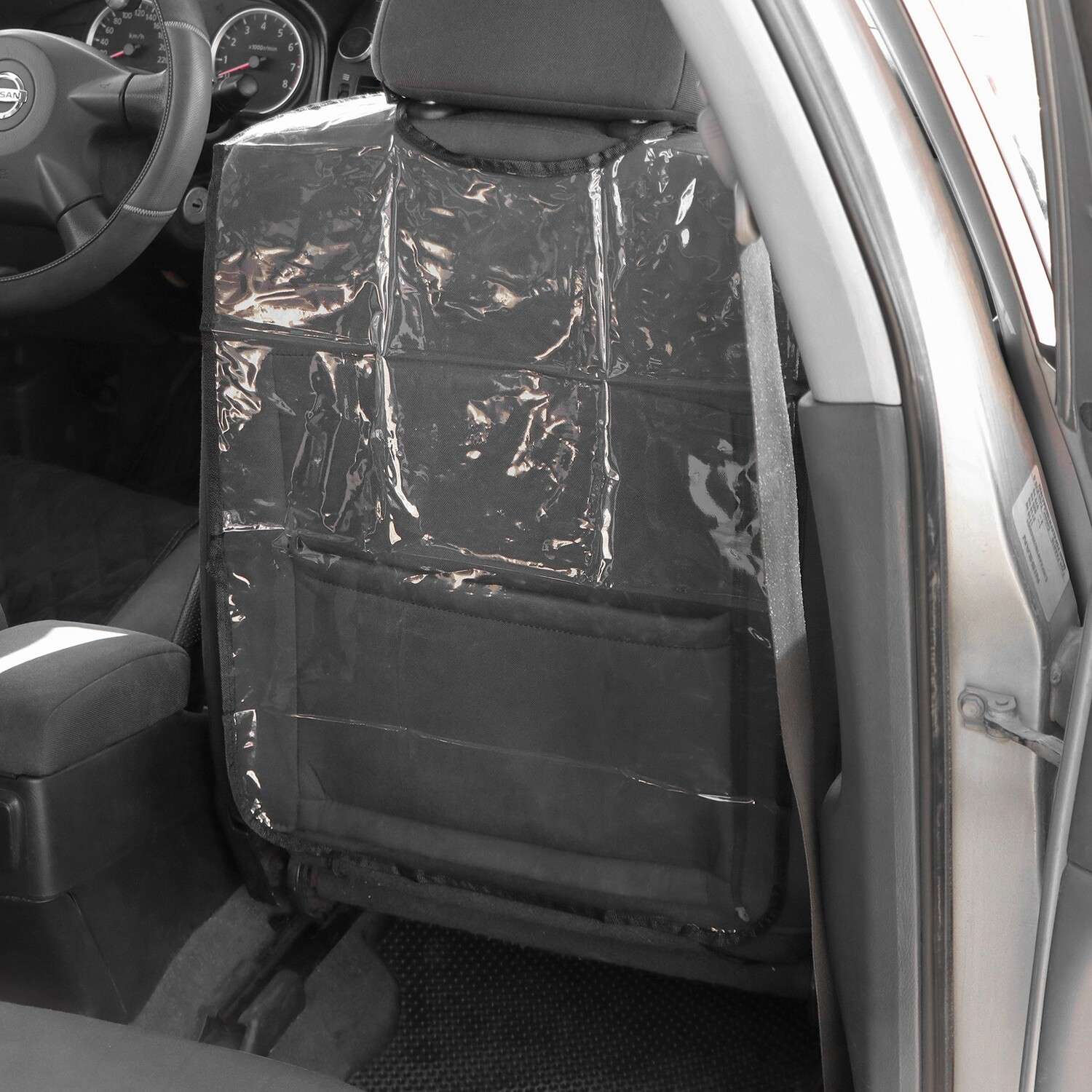 Накидка-незапинайка TORSO на спинку сиденья 58*42см прозрачная 4388708 - фото 5