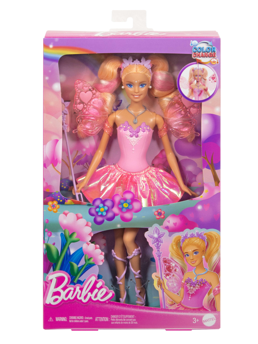 Кукла модельная Barbie Color Change фея с меняющими цвет крыльями высота 29 см JCP76 - фото 5