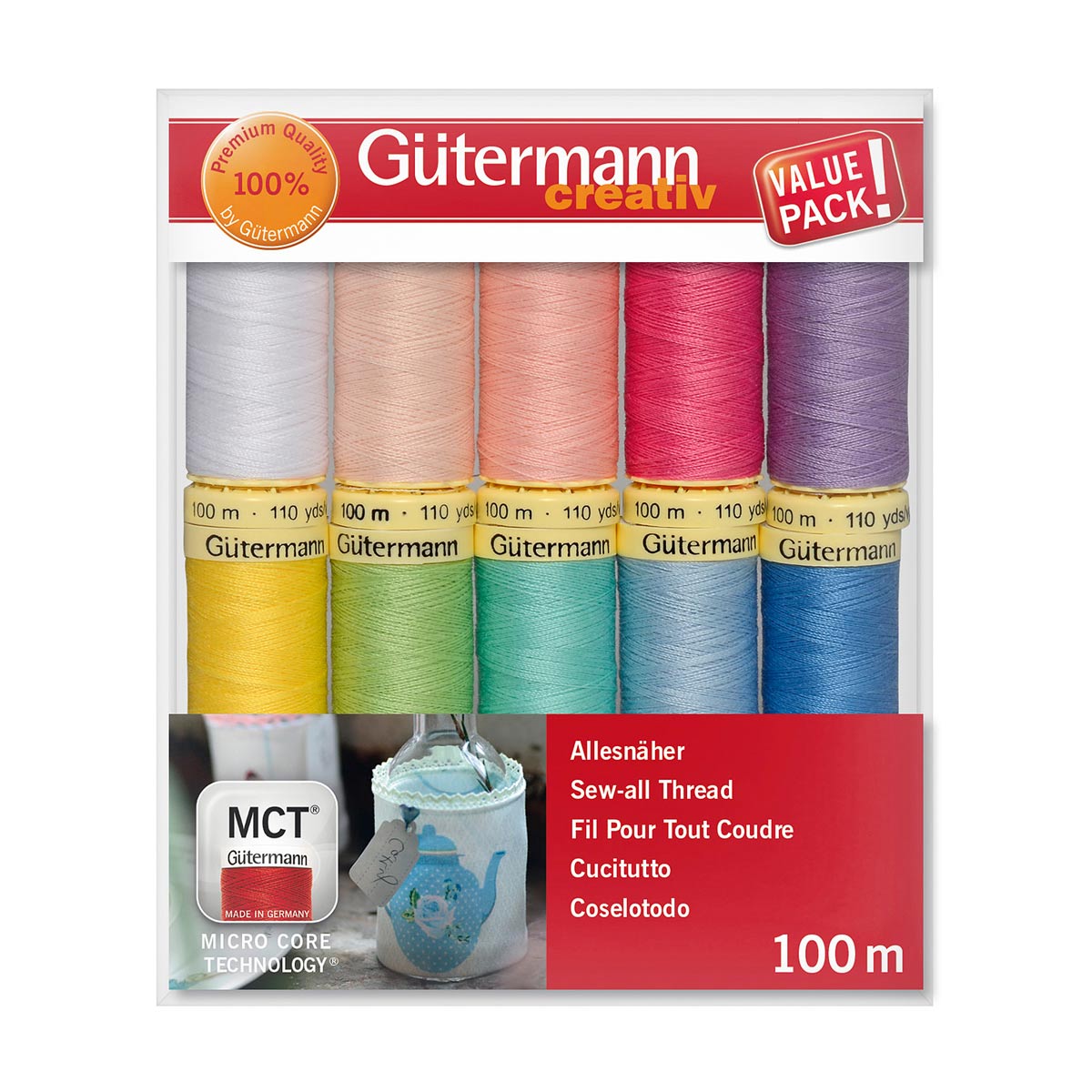 Нитки для шитья Sew-all Guttermann 100м 10шт - фото 3