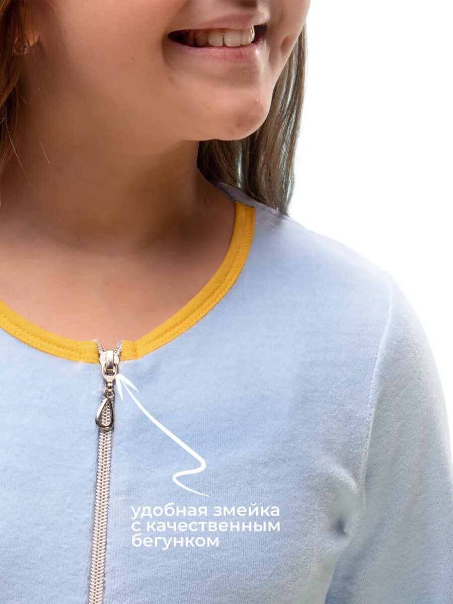 Халат TOTEMFOX 831В2F/голубойЖираф - фото 4