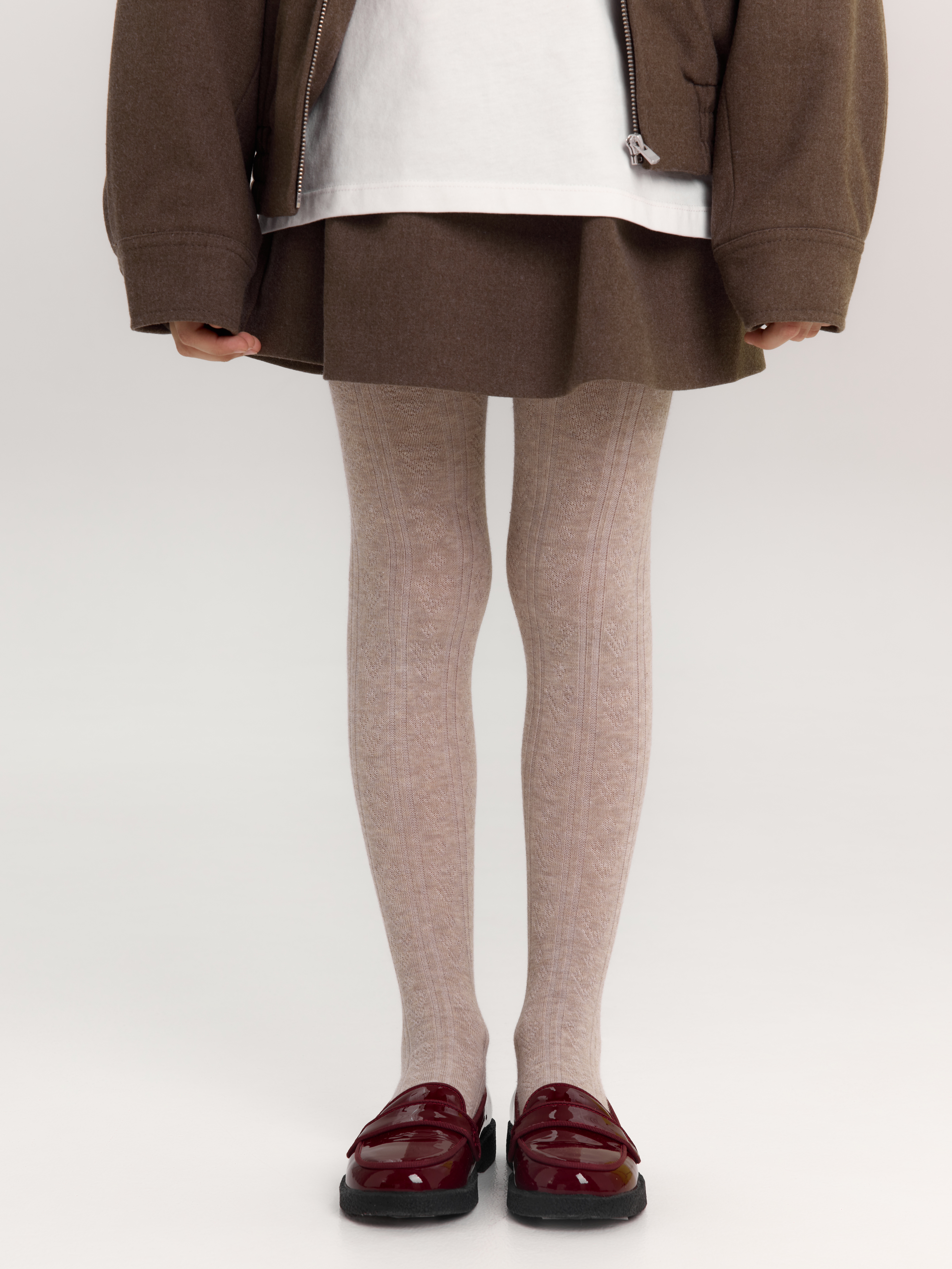 Колготки Peppy Woolton К204М бежевый меланж - фото 5