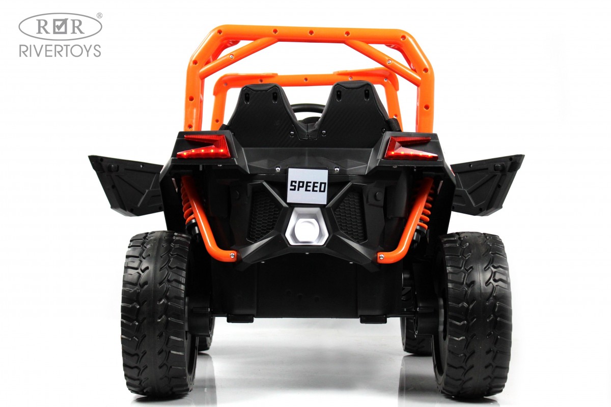 Электромобиль RIVERTOYS F888FF-A-4WD-ORANGE С пультом ДУ - фото 11