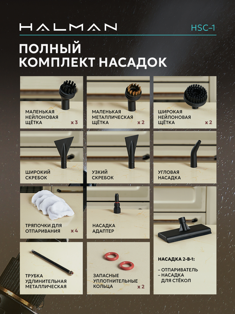 Пароочиститель HALMAN HSC-1 - фото 5