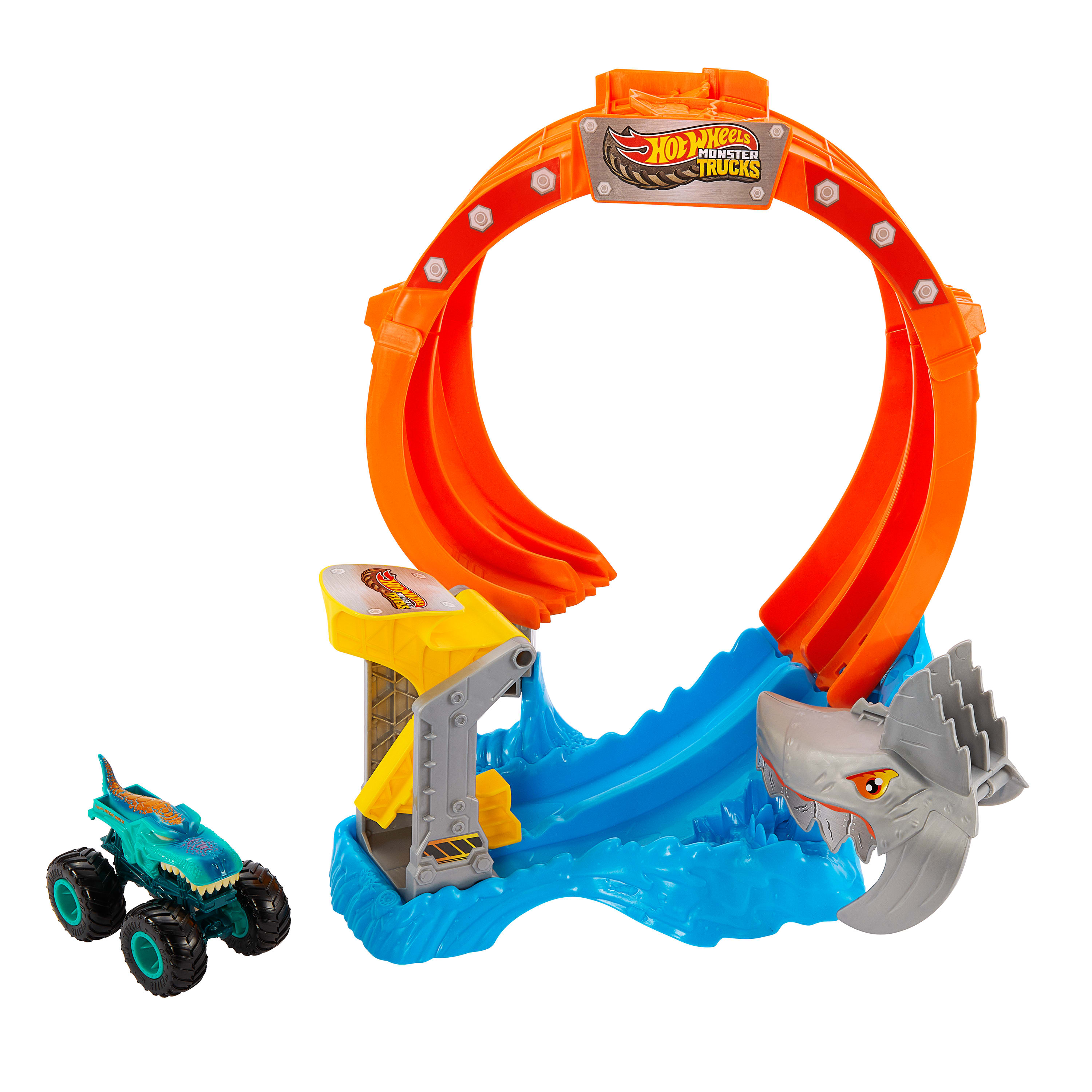 Трек Hot Wheels столкновение в воздухе с пусковой установкой JFD12 - фото 1