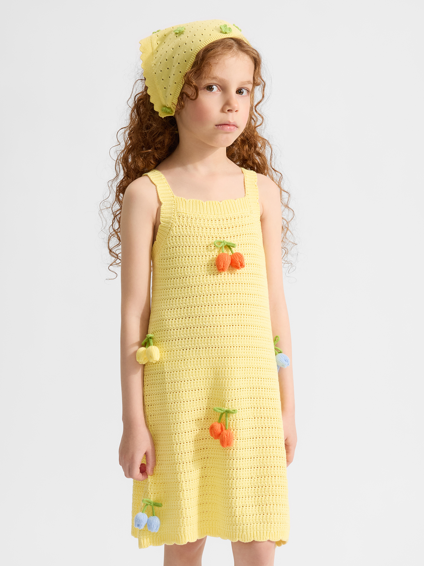 Сарафан и косынка Happy Baby 88690-1_yellow - фото 1