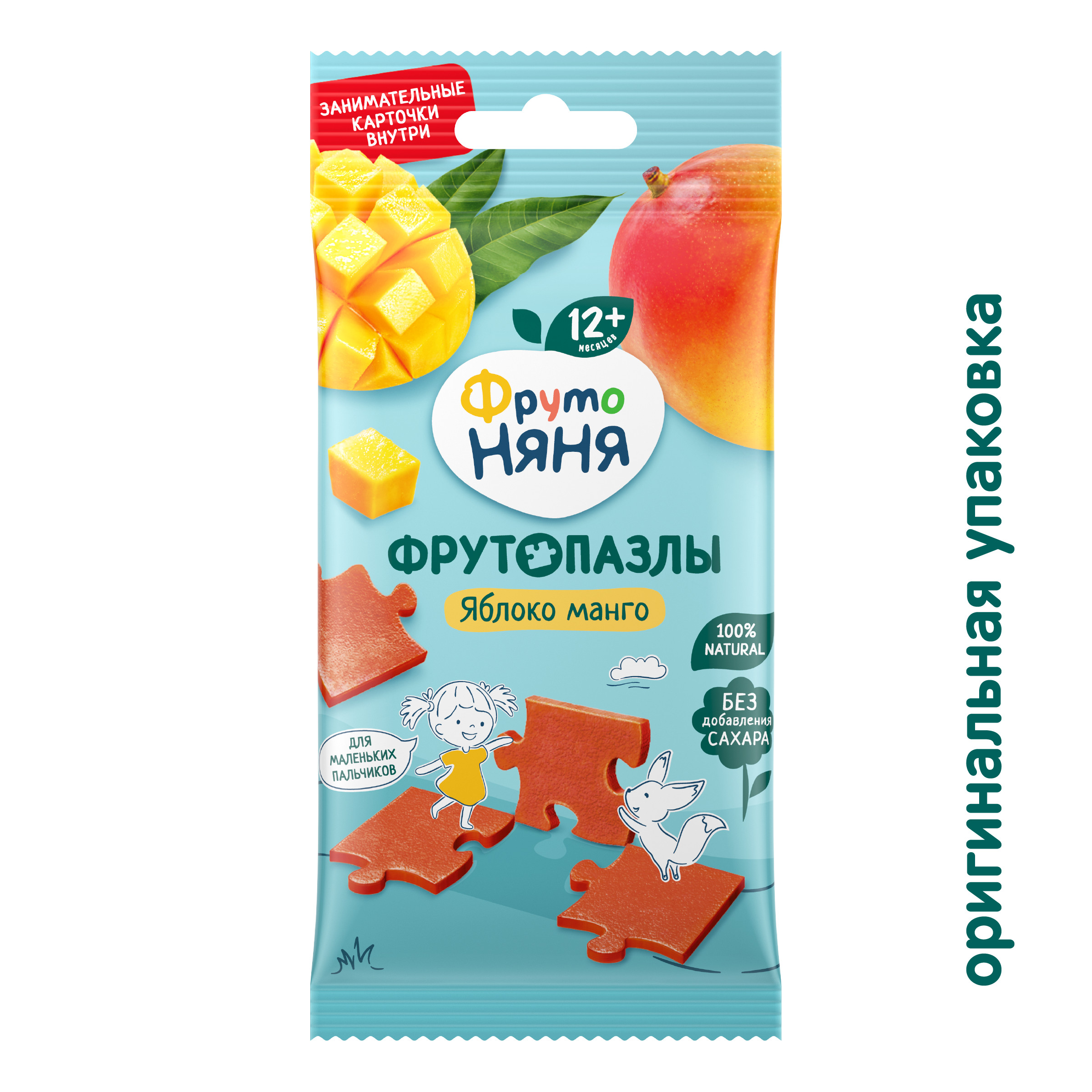 Фруктовые кусочки ФрутоНяня яблоко-манго с 12 мес 20 г - фото 2