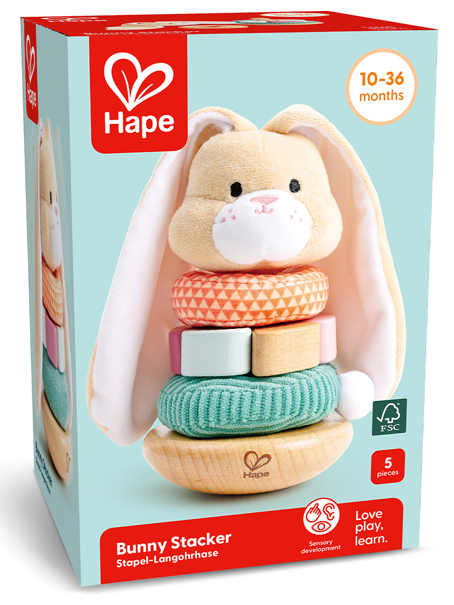 Игрушка Hape неваляшка Кролик - фото 12