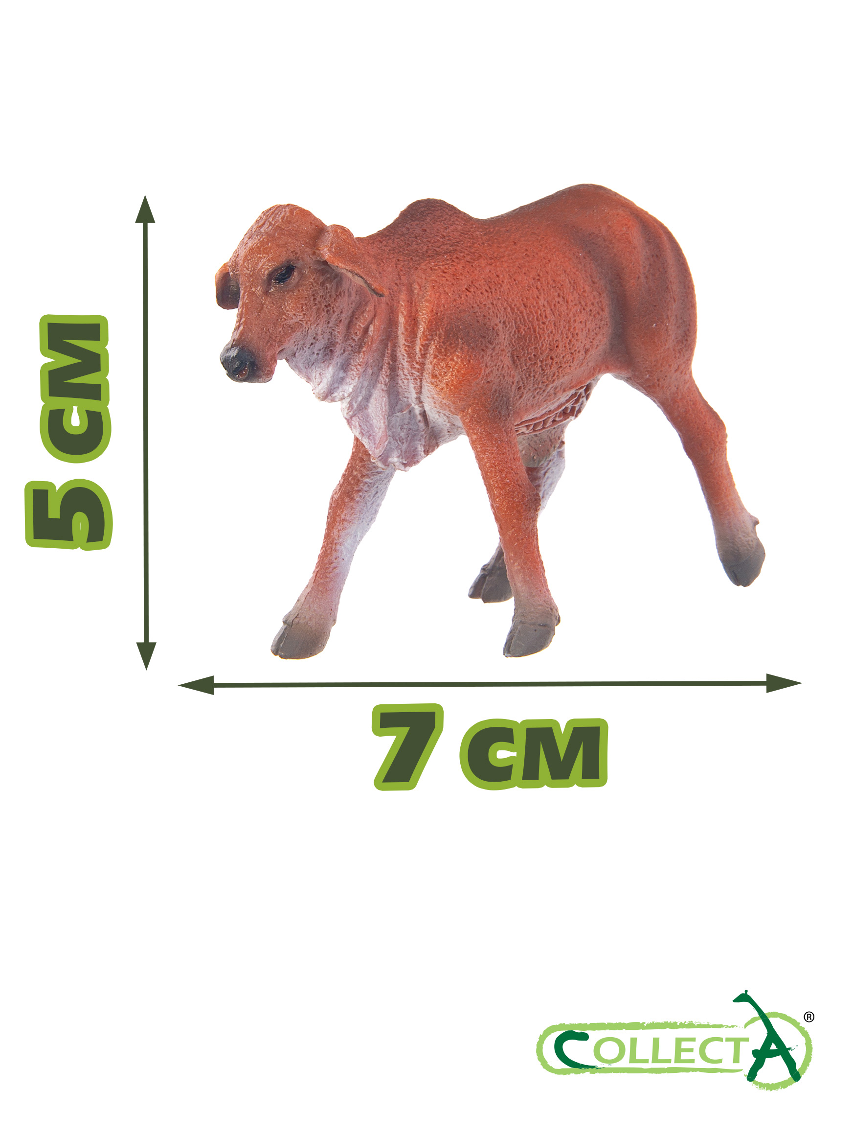 Фигурка Collecta Теленок Брахмана рыжий - фото 2