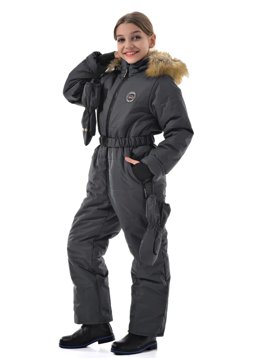 Комбинезон Rusland мз-комбинезон-31-22-глория-т.серый - фото 1