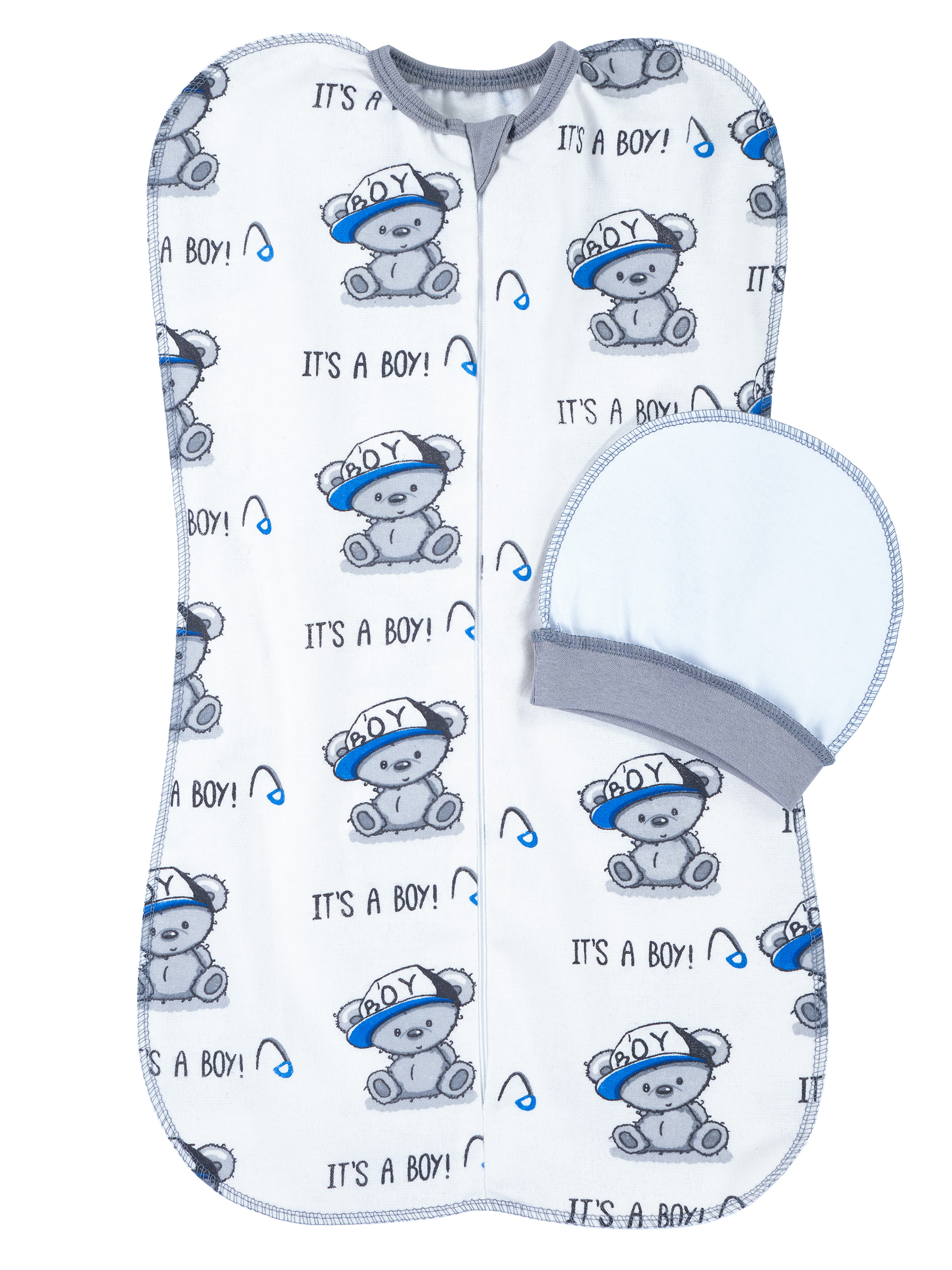 Конверт пеленальный (кокон) FunEcotex белый - фото 1