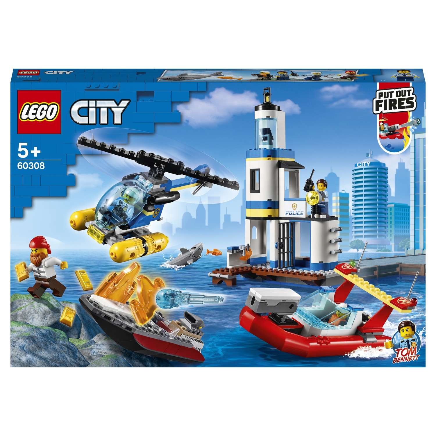 Конструктор LEGO City SeasidePolice and FireMission блочный - фото 2
