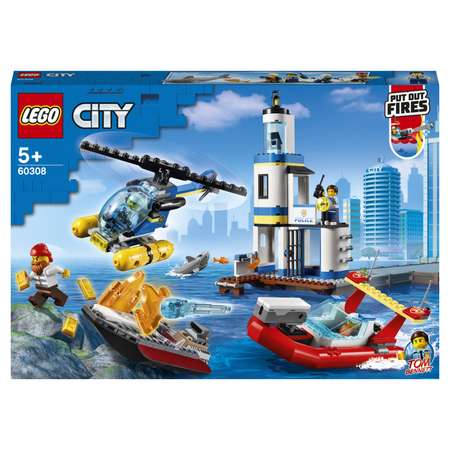 Конструктор LEGO City SeasidePolice and FireMission блочный