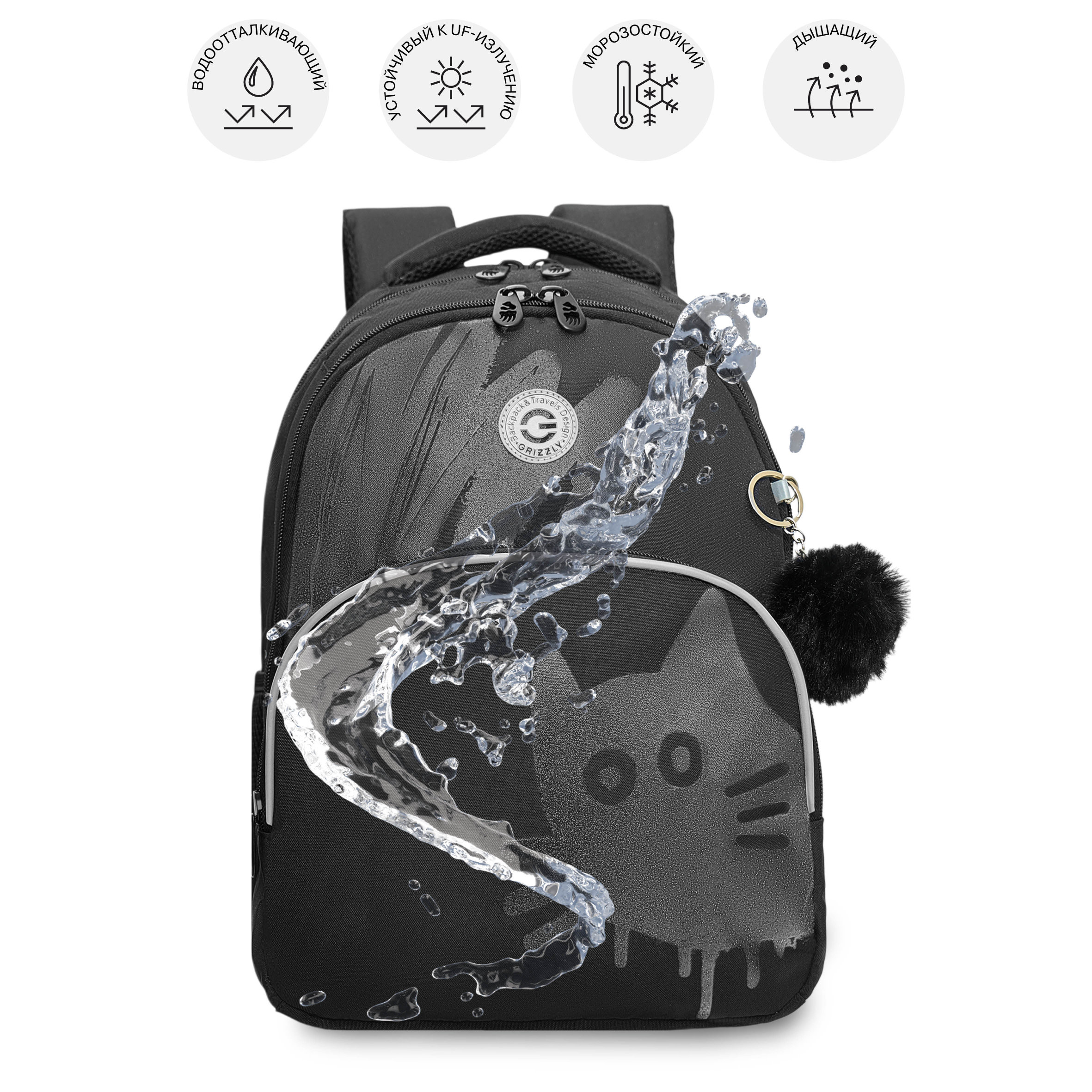 Рюкзак Grizzly Серебро - фото 10