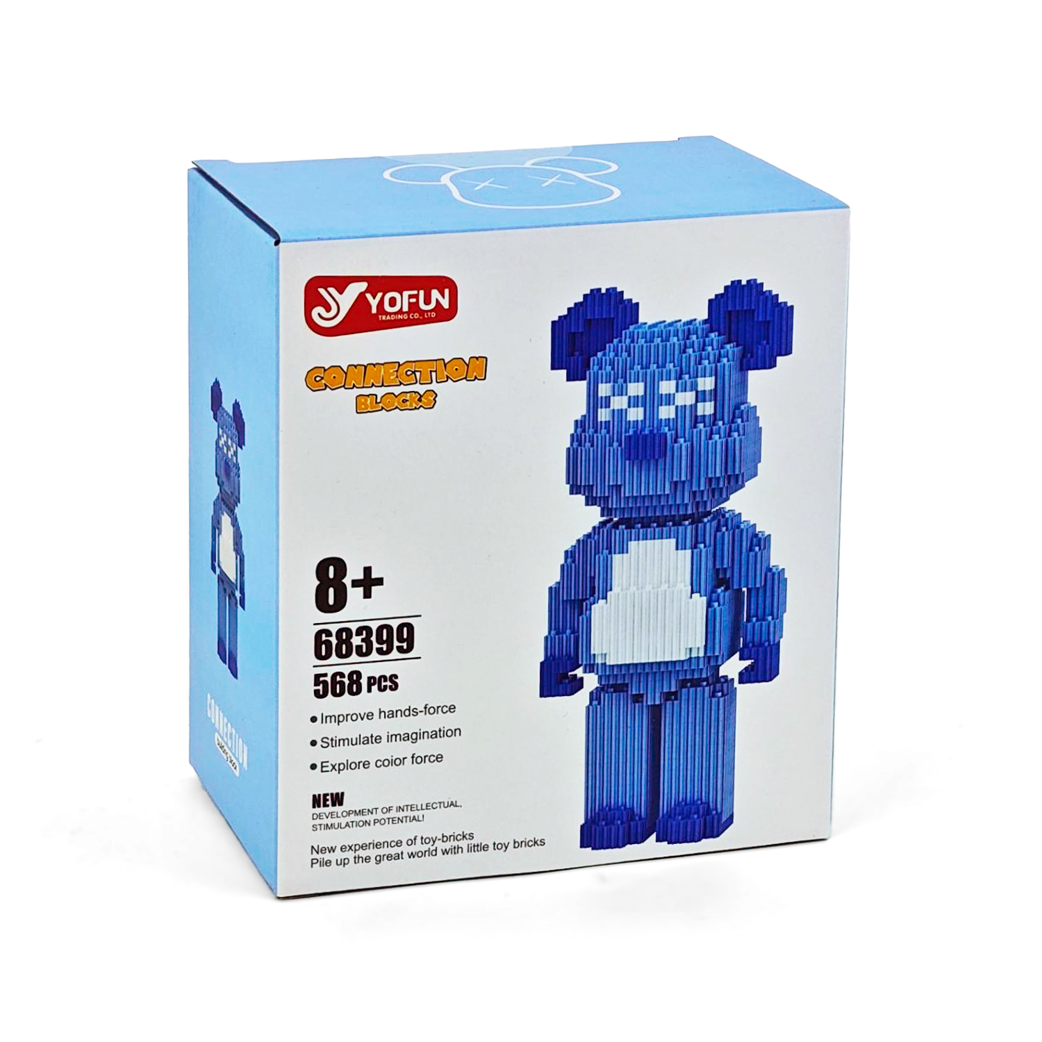 Конструктор Медведь синий 568 дет. - фото 3