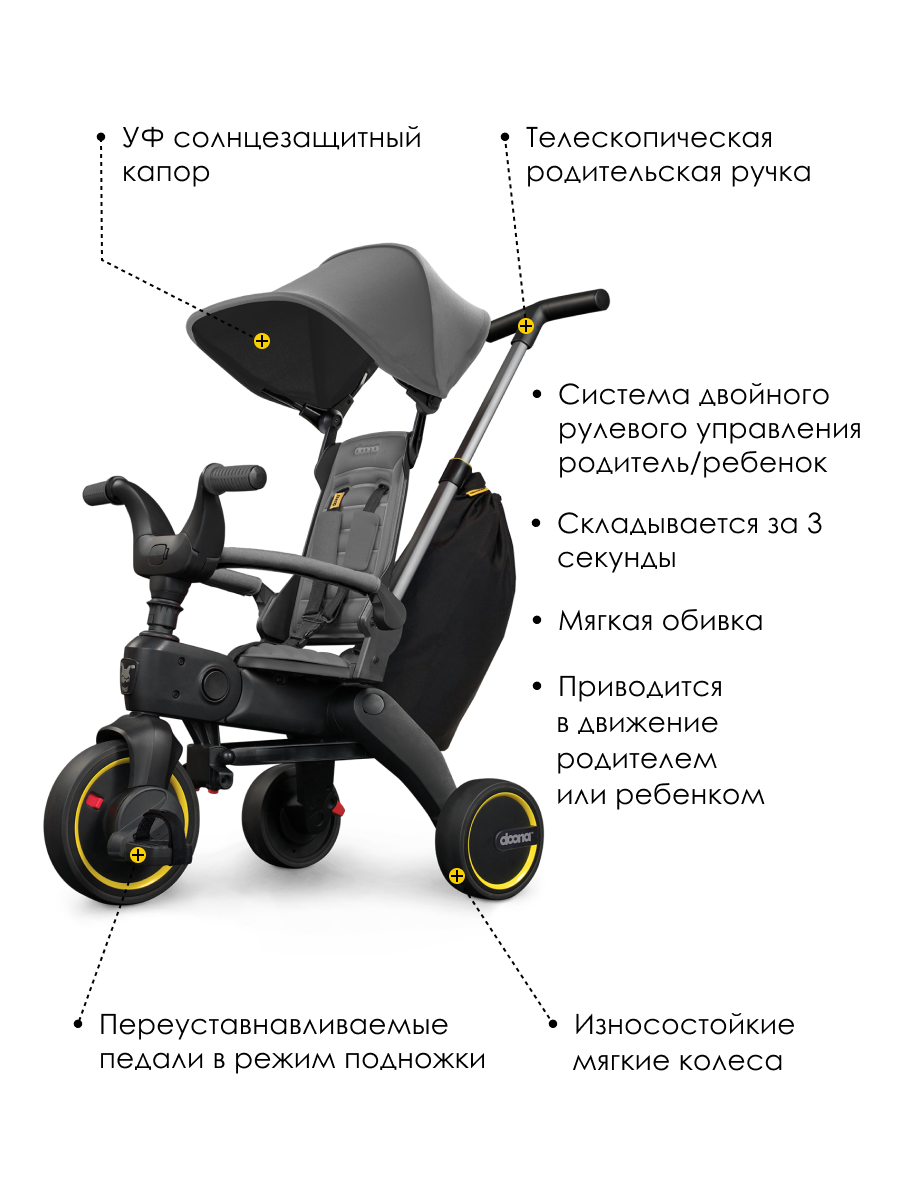 Трехколесный велосипед Doona 8 дюймов - фото 3