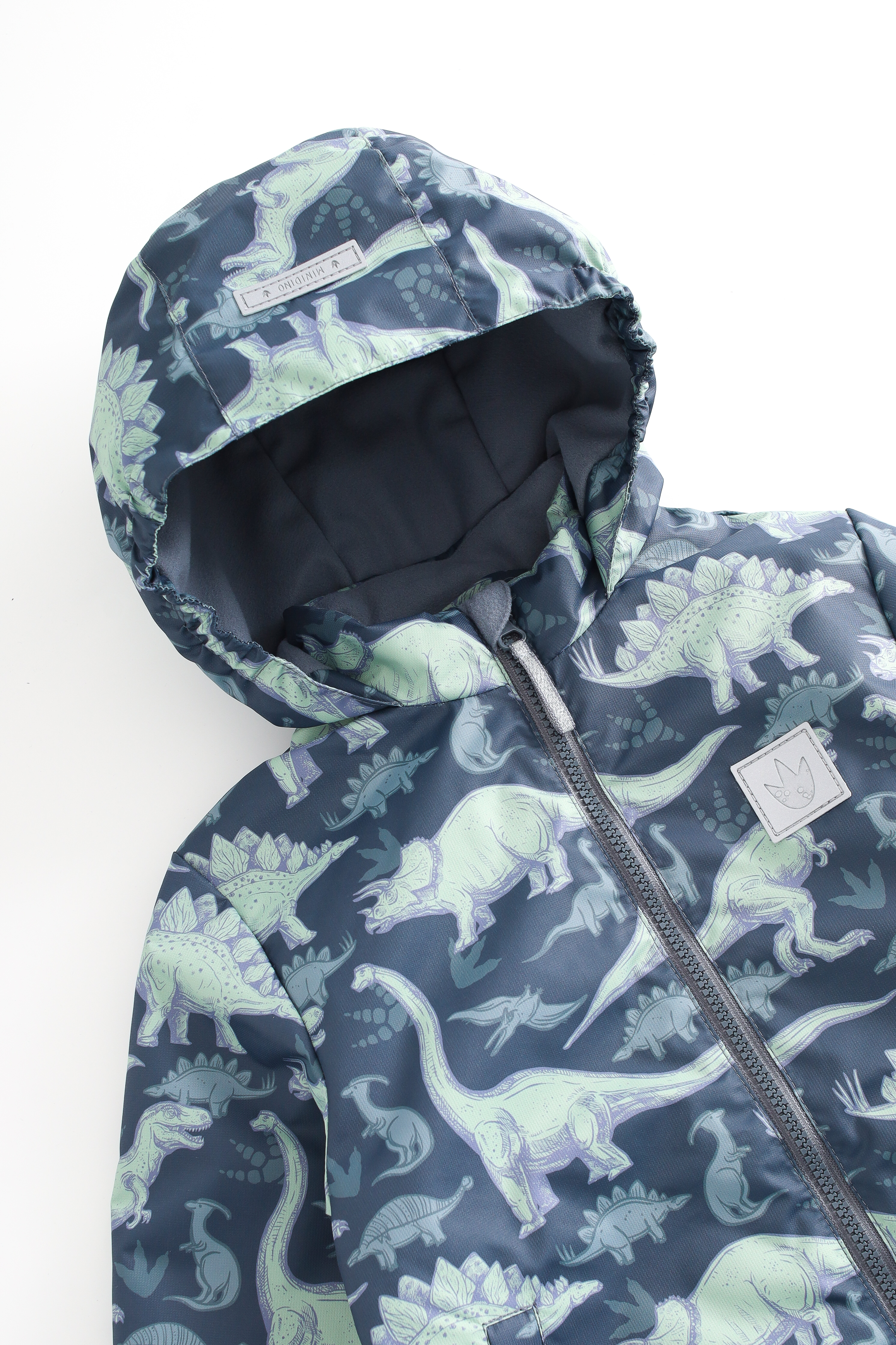 Куртка MINIDINO В-К-039/ДКуртка детская демисезонная Minimal принт динозавры маренго - фото 5