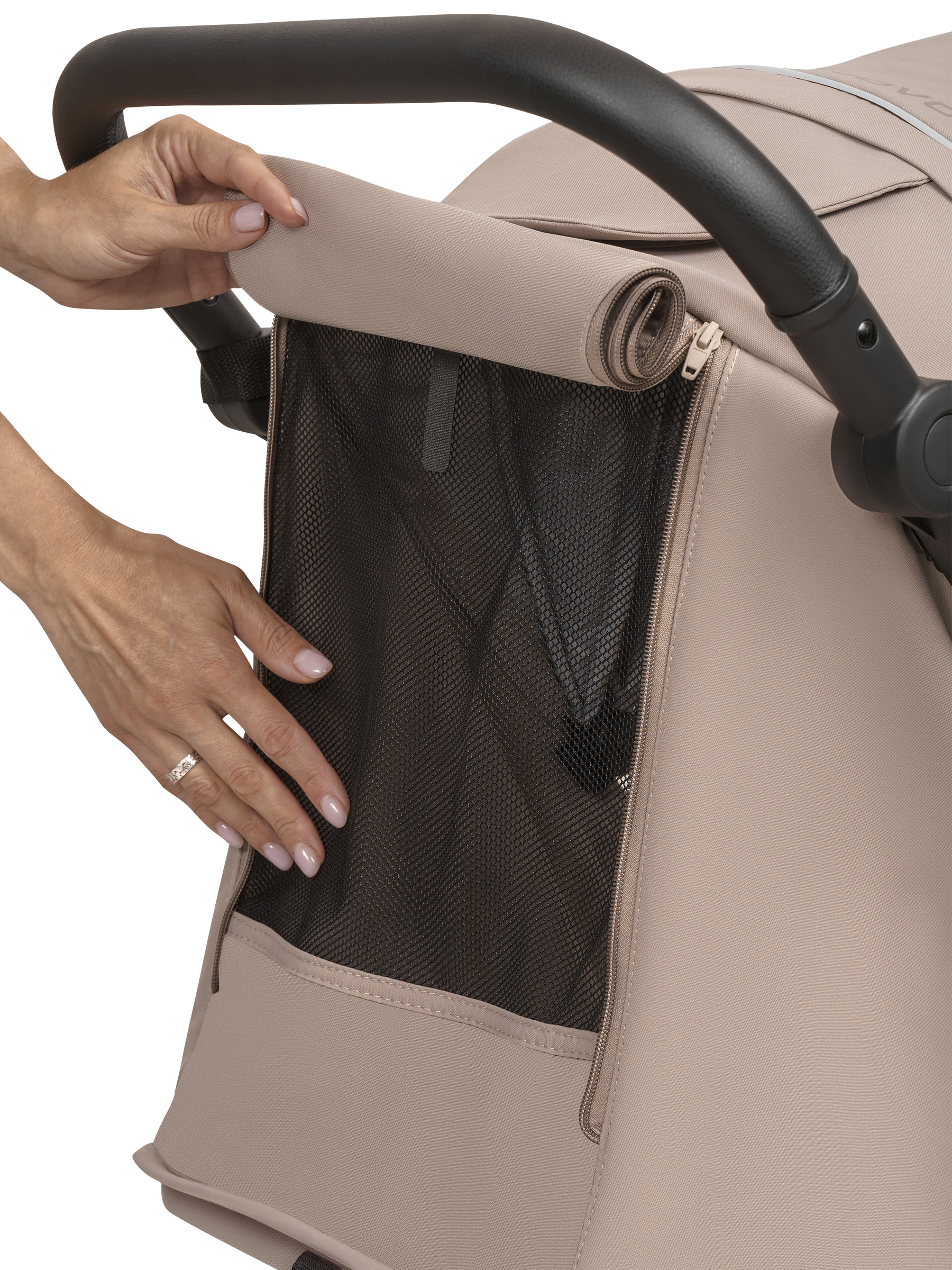 Коляска прогулочная JOVOLA Selena SL, всесезонная бежевый - фото 42