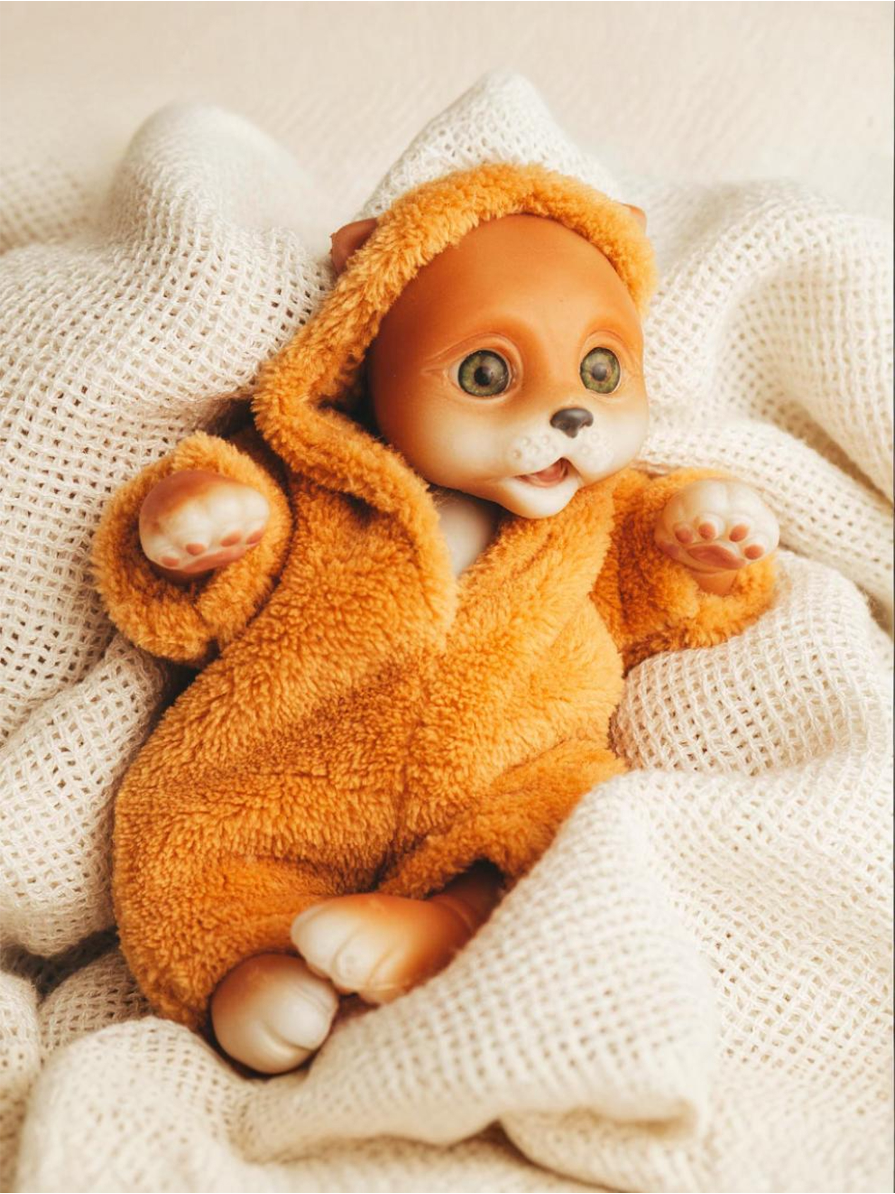 Кукла мини Magic Manufactory Magic Pets Кот реборн рыжий высота 19 см 4631175965854 - фото 2