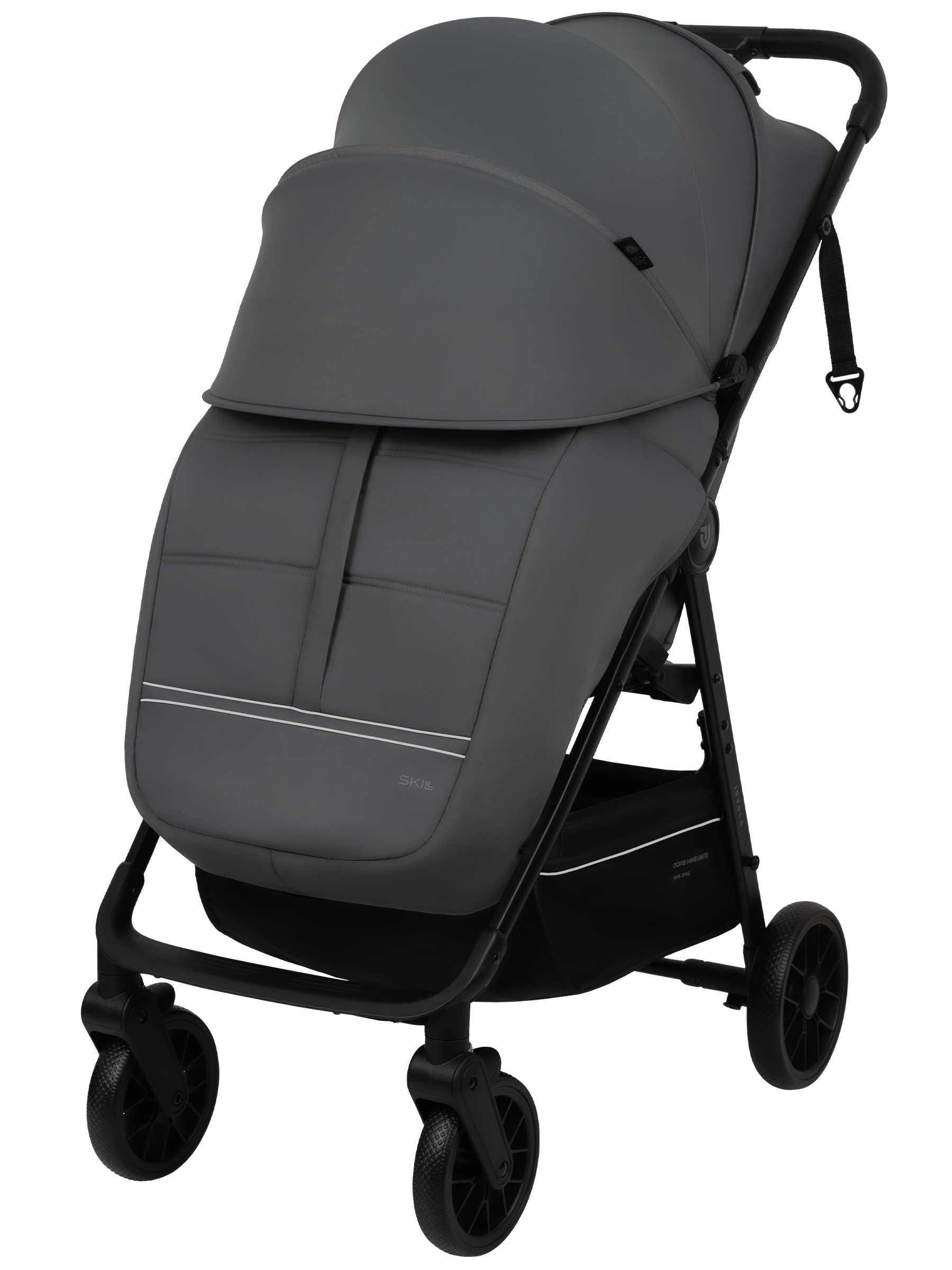 Коляска прогулочная JOVOLA Skill серый - фото 4