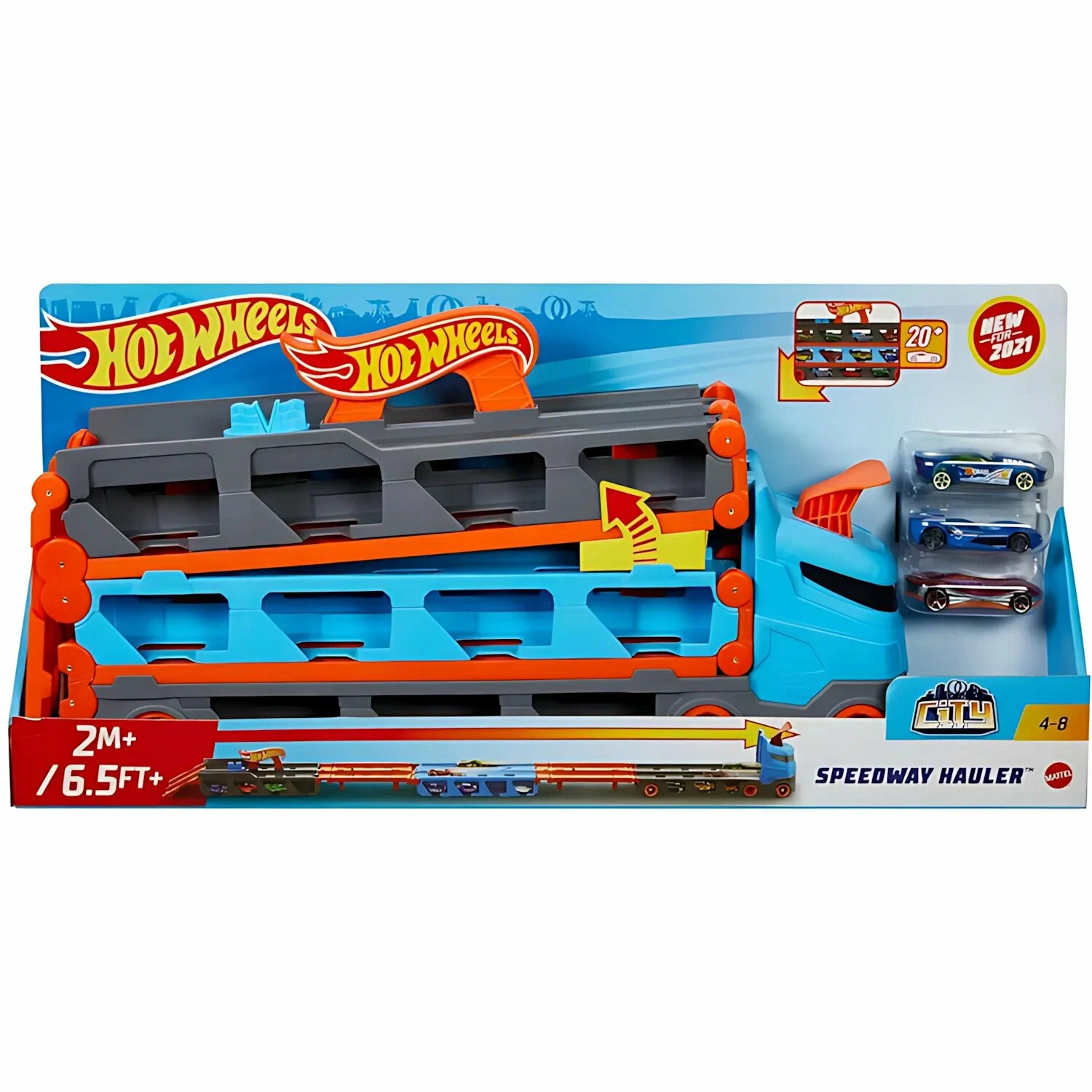 Грузовик Hot Wheels автотрек Скоростная автотрасса GVG37 - фото 21