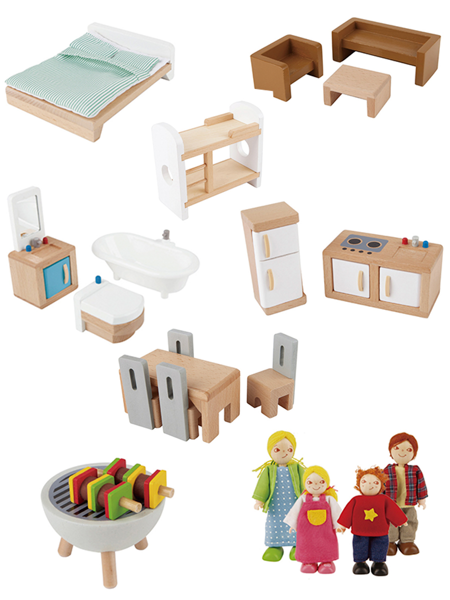 Домик для кукол Hape 72.2 см с мебелью E3405_HP - фото 3