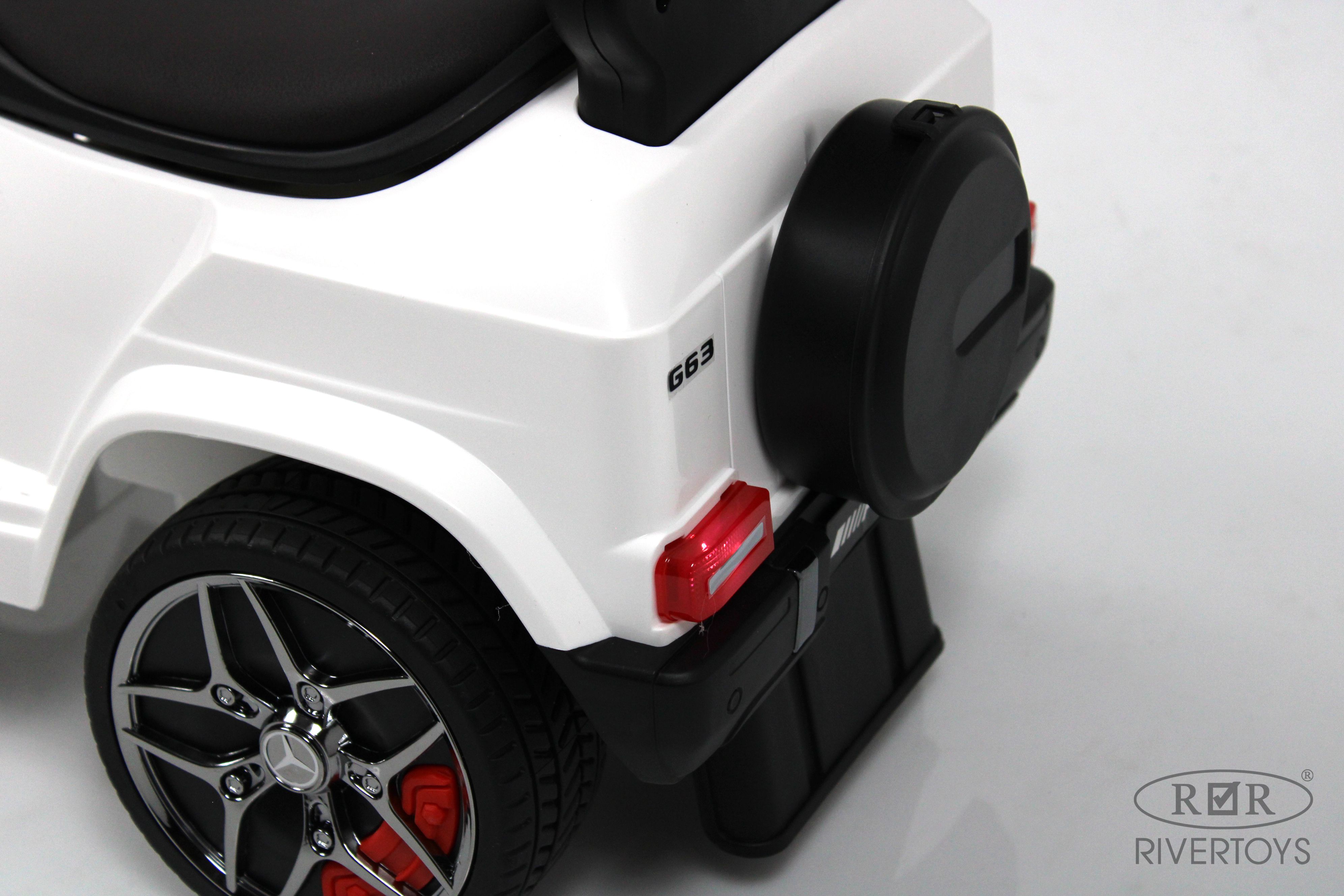 Каталка RIVERTOYS Mercedes-BenzG63 White Diamond белый - фото 13