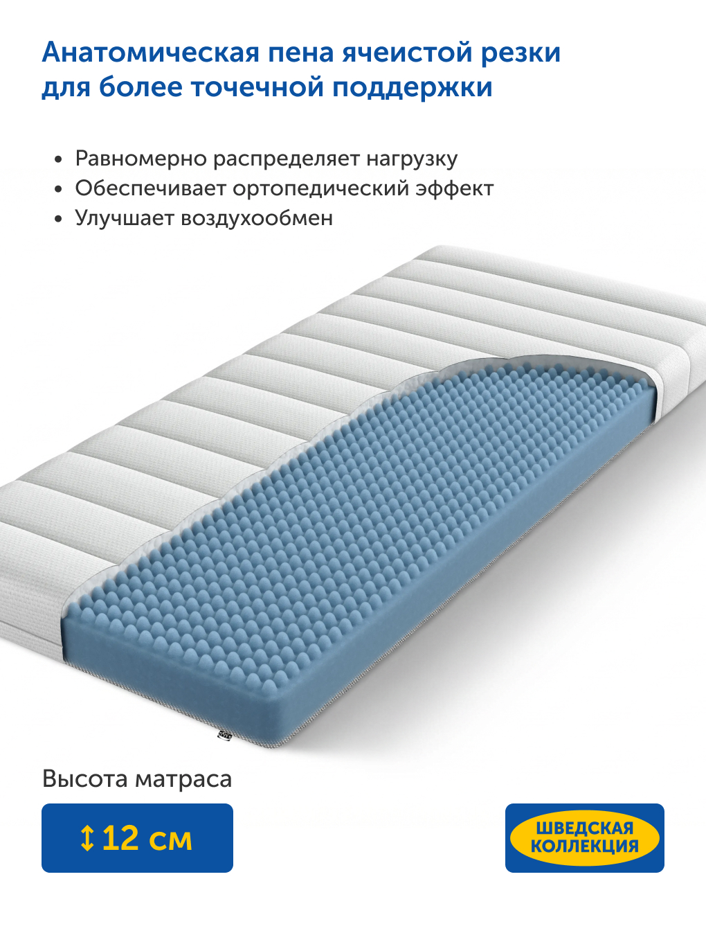 Матрас IKEA Асванг 90х200 - фото 5