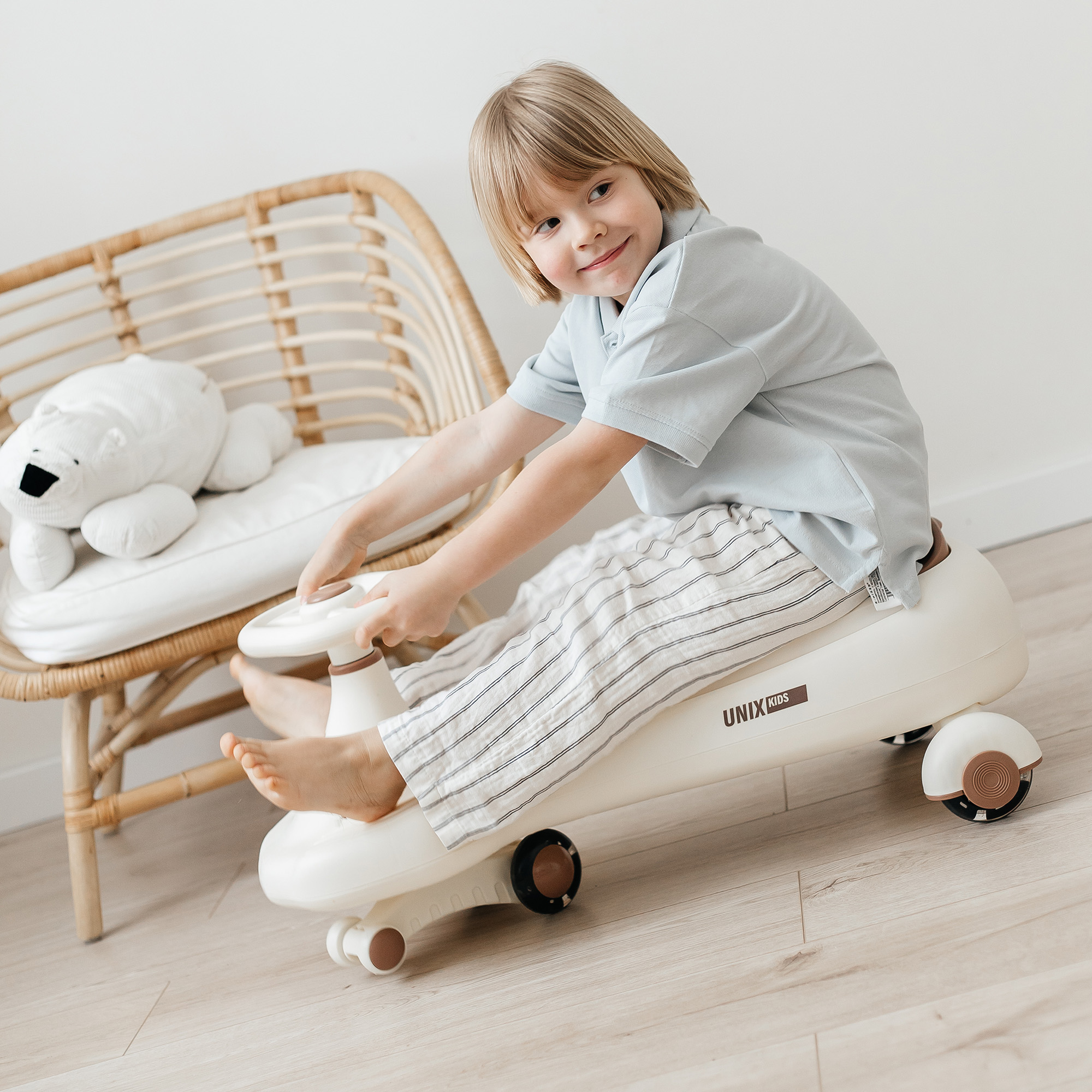 Пушкар UNIX Kids Bibicar бежевый на веревочке - фото 22