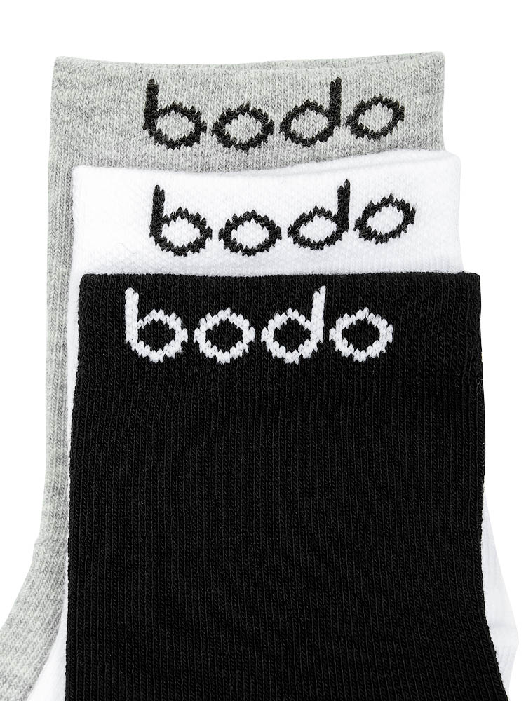 Носки 3 пары Bodo 26-8MUM_белый/черный/серый - фото 3
