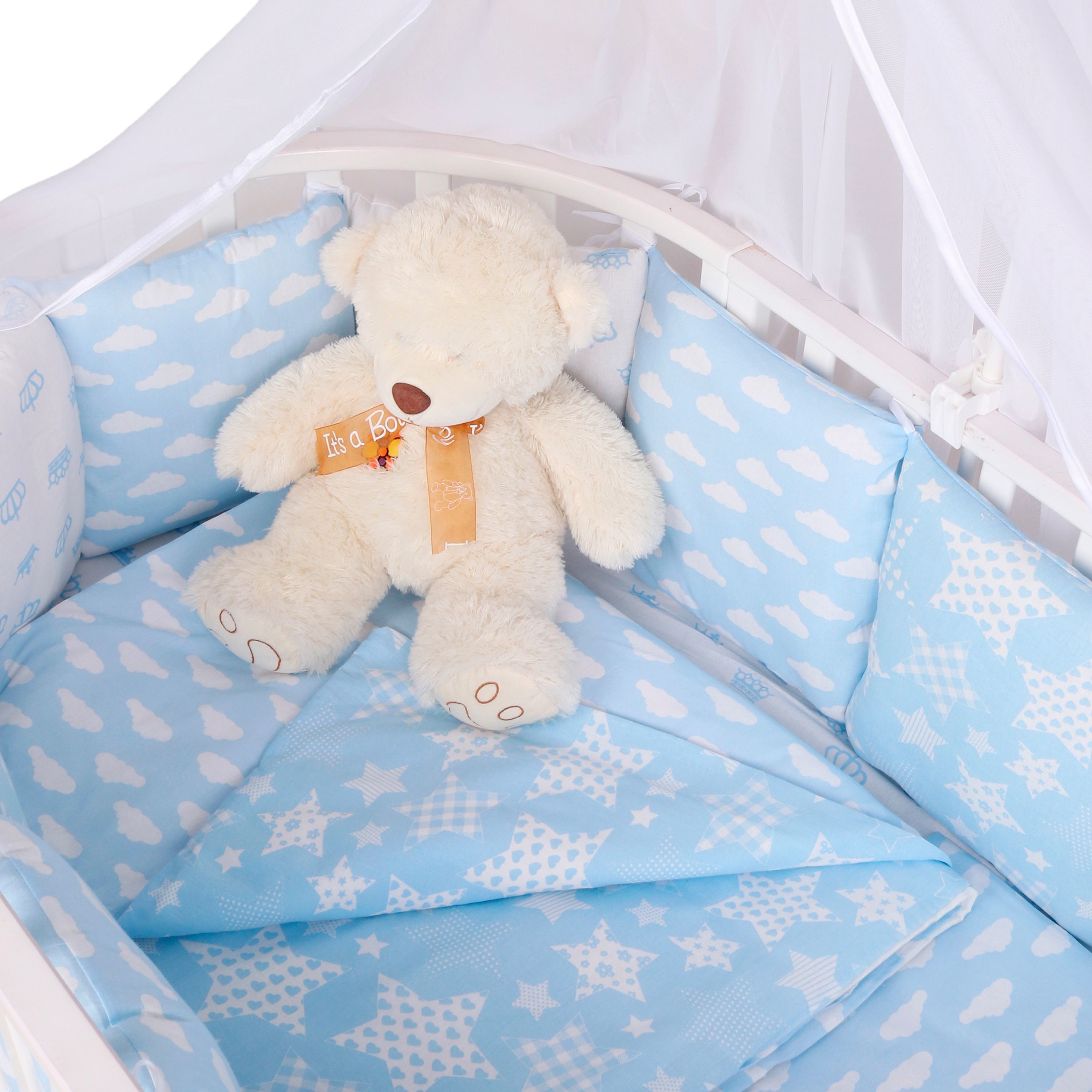 Комплект постельного белья Amarobaby Premium Небо 8 предм. - фото 5