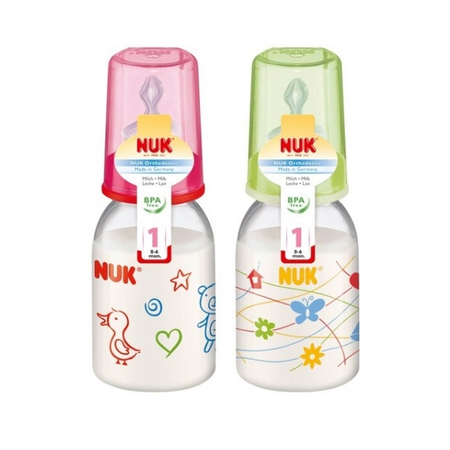 Бутылочка Nuk 110 мл в ассортименте
